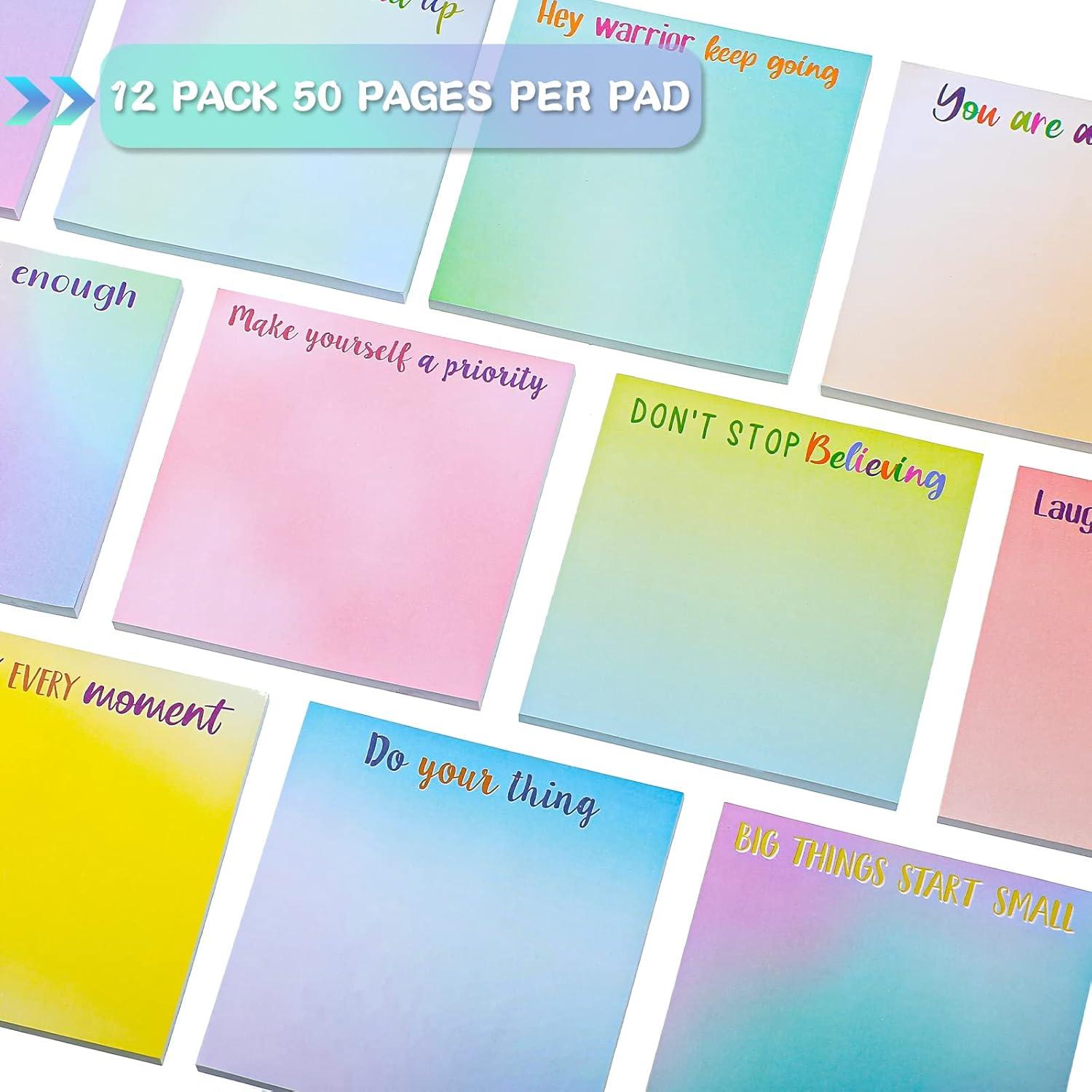 Zonon Notas Adhesivas Motivacionales 12 Piezas 7.6x7.6cm