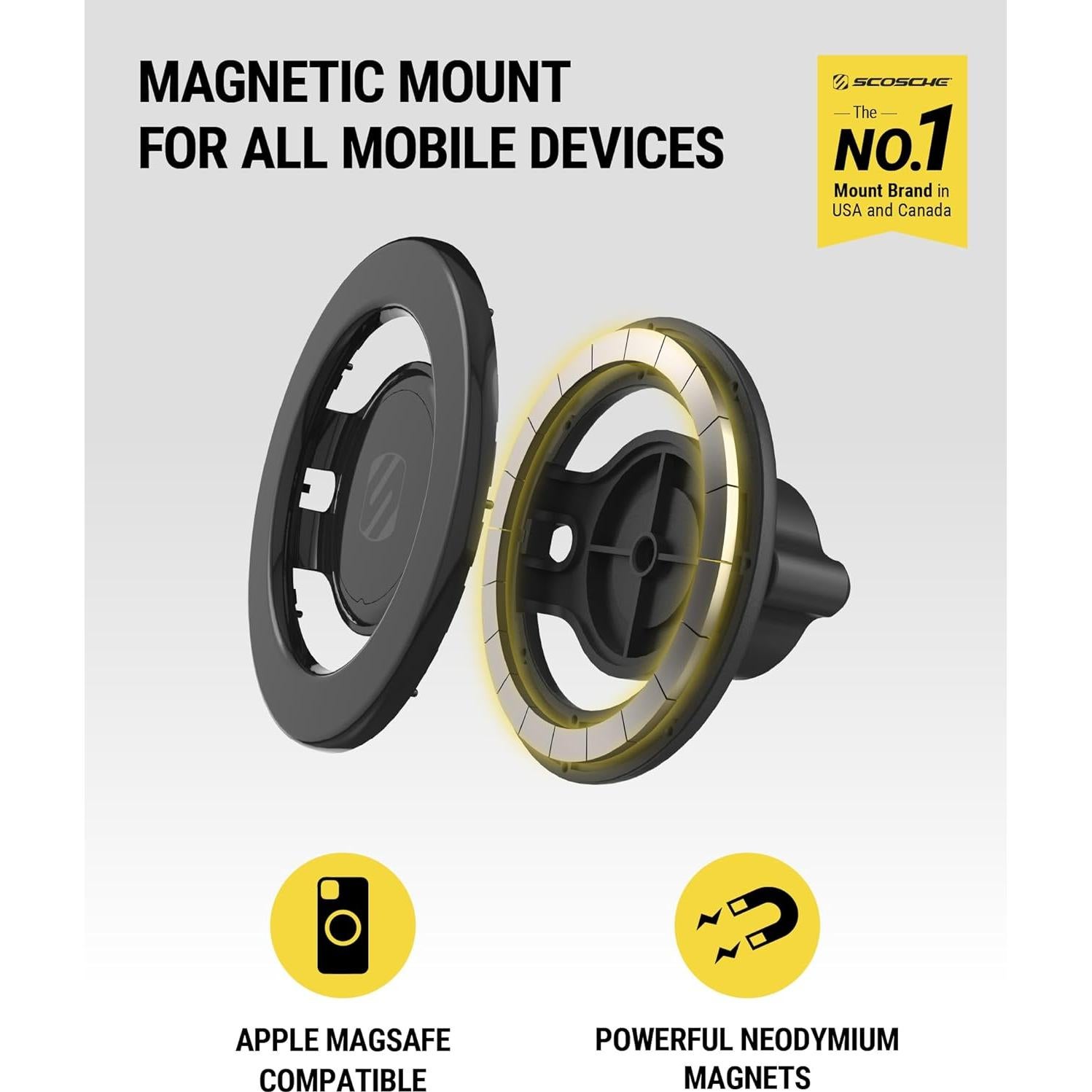 Soporte Magnético Scosche MagicMount SMSWD para Teléfono Negro