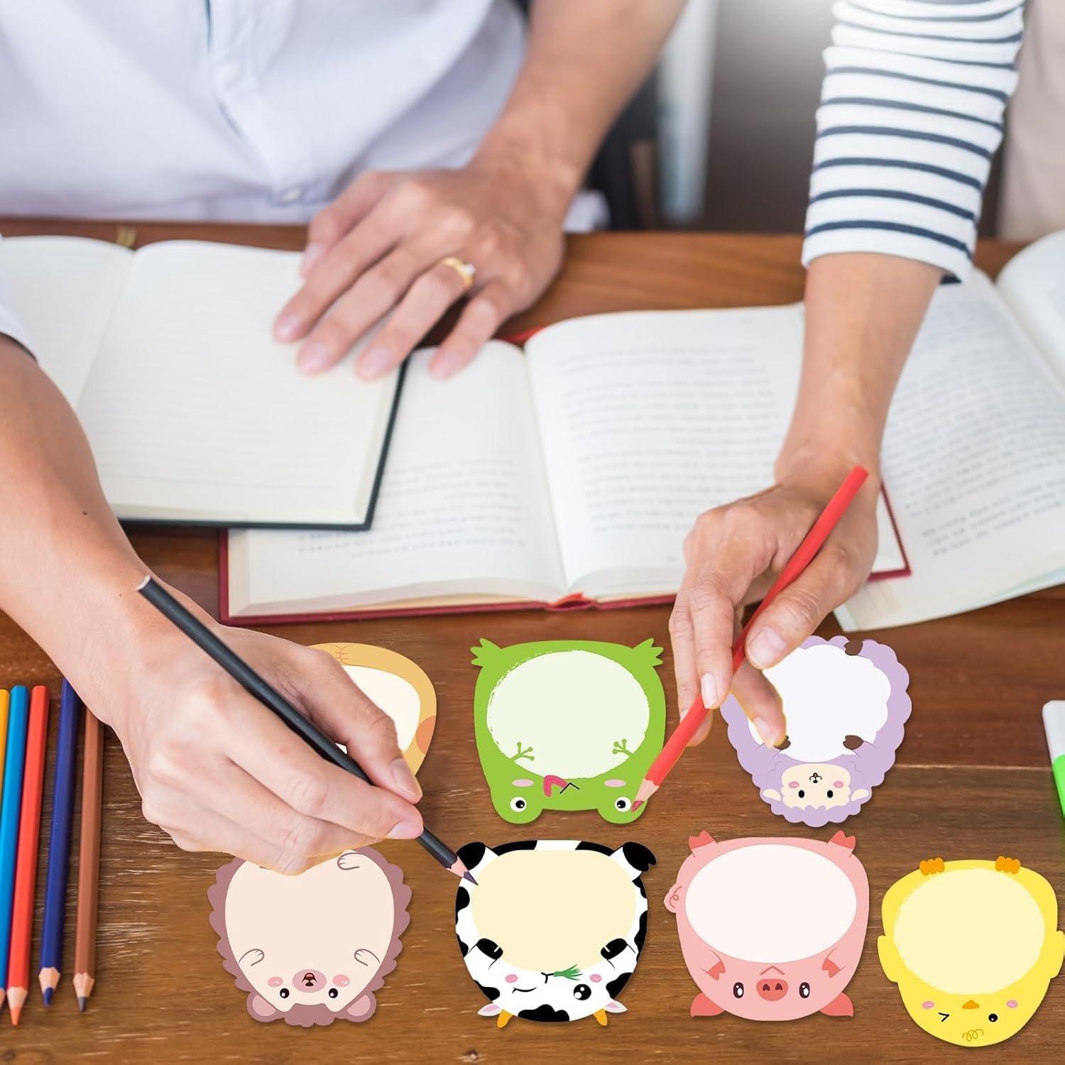 Bloc de Notas Adhesivas Lindas Tierra Elegante 24 Piezas Animales