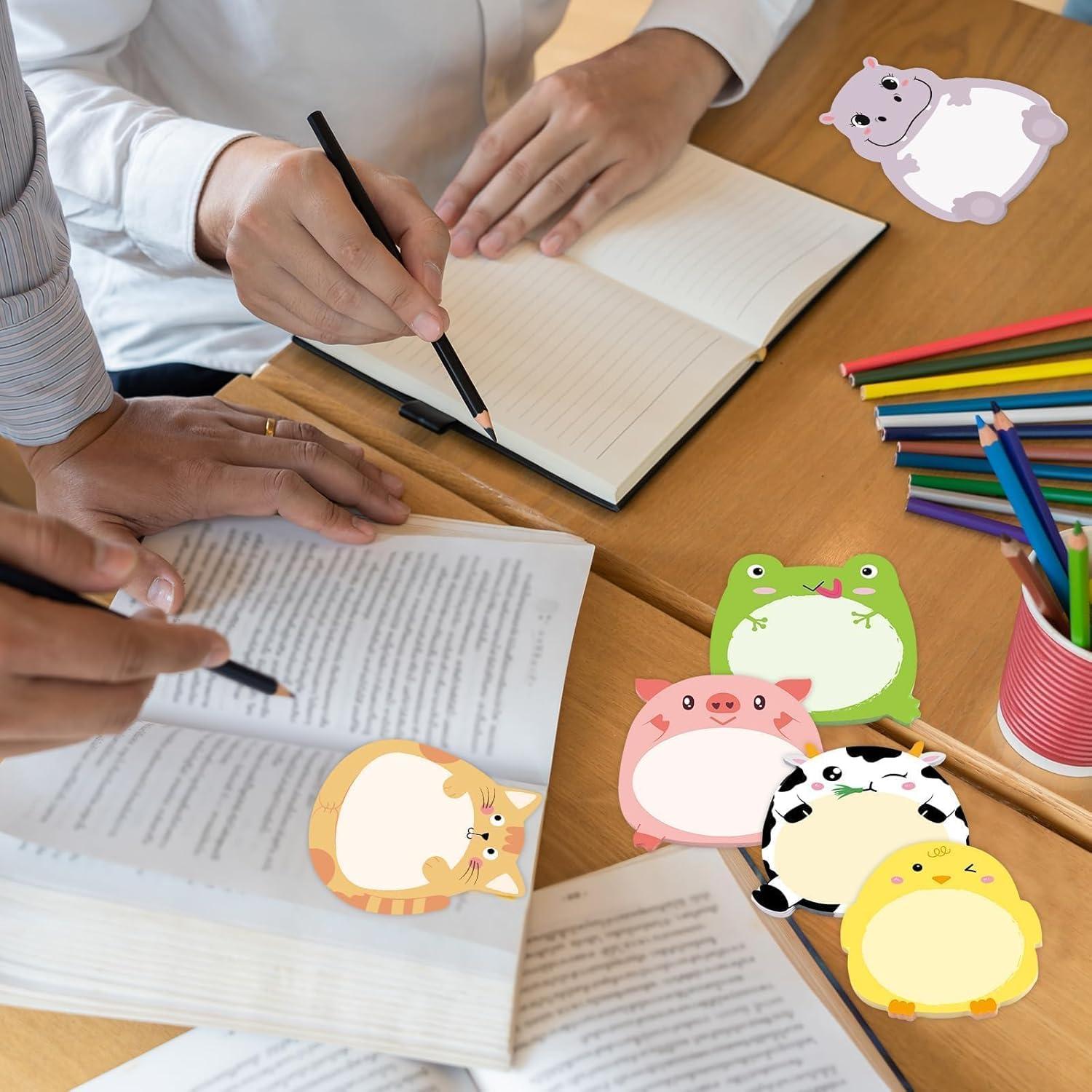 Bloc de Notas Adhesivas Lindas Tierra Elegante 24 Piezas Animales