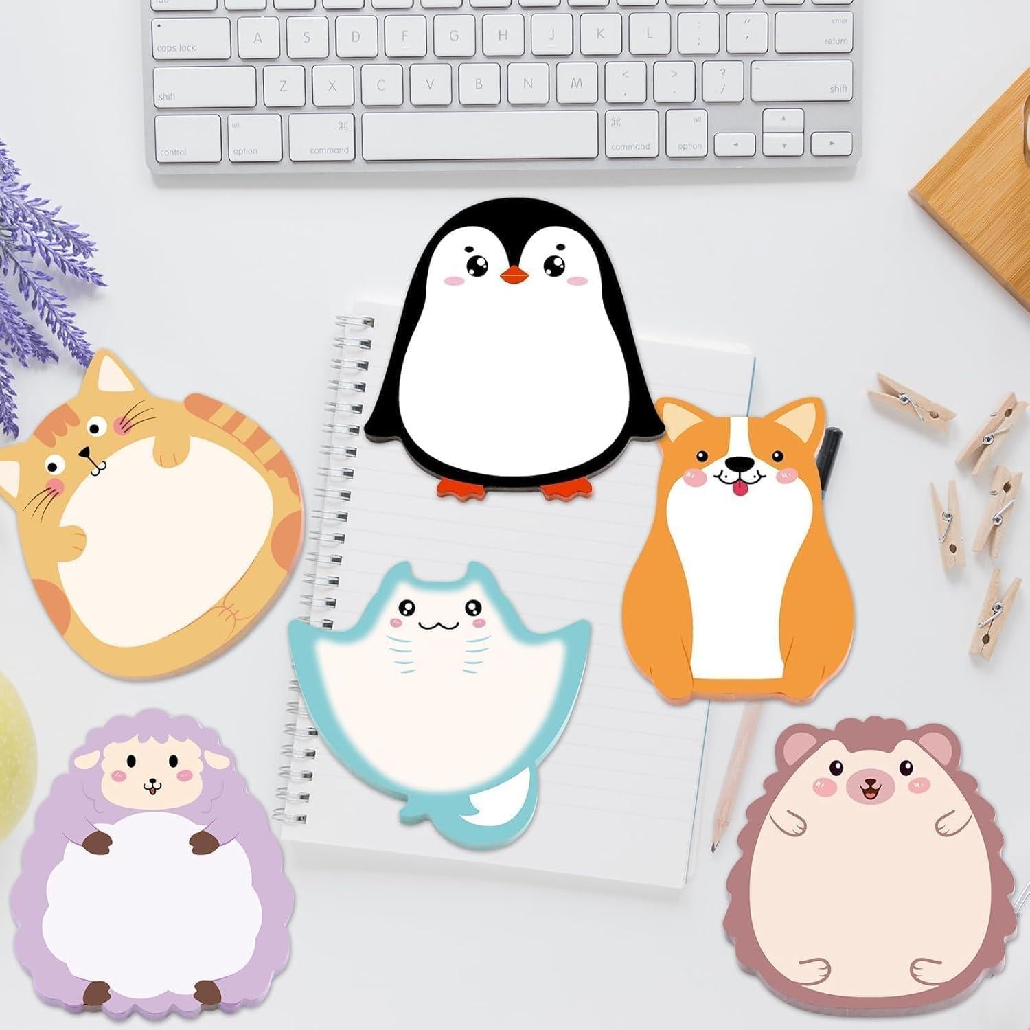 Bloc de Notas Adhesivas Lindas Tierra Elegante 24 Piezas Animales