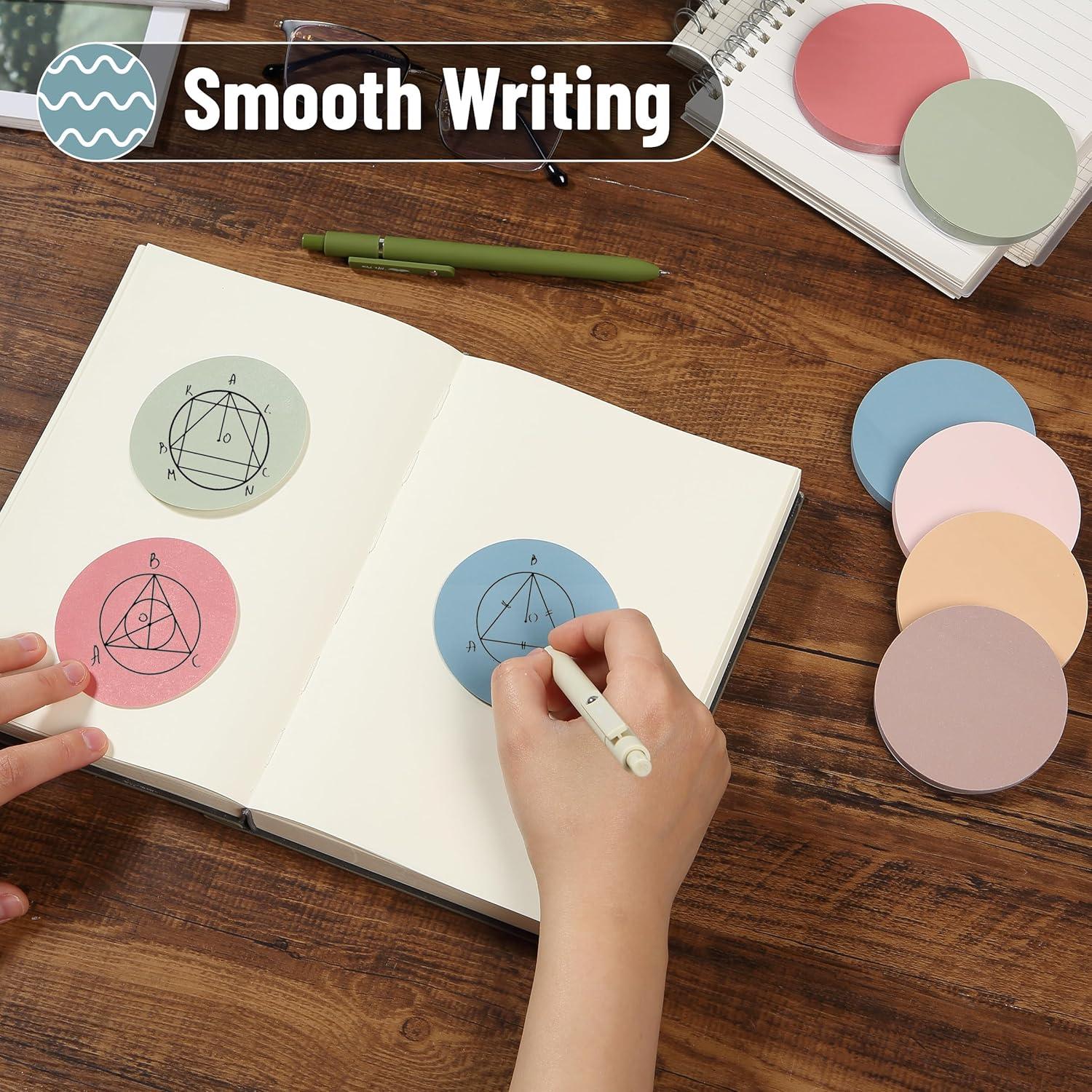 Notas Adhesivas Redondas Mr. Pen Vintage 12 Bloc 720 Hojas 7.1 cm