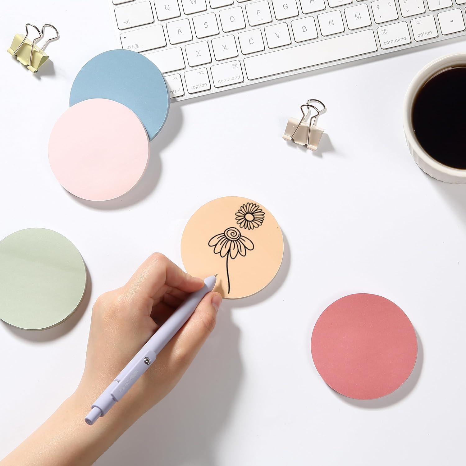 Notas Adhesivas Redondas Mr. Pen Vintage 12 Bloc 720 Hojas 7.1 cm