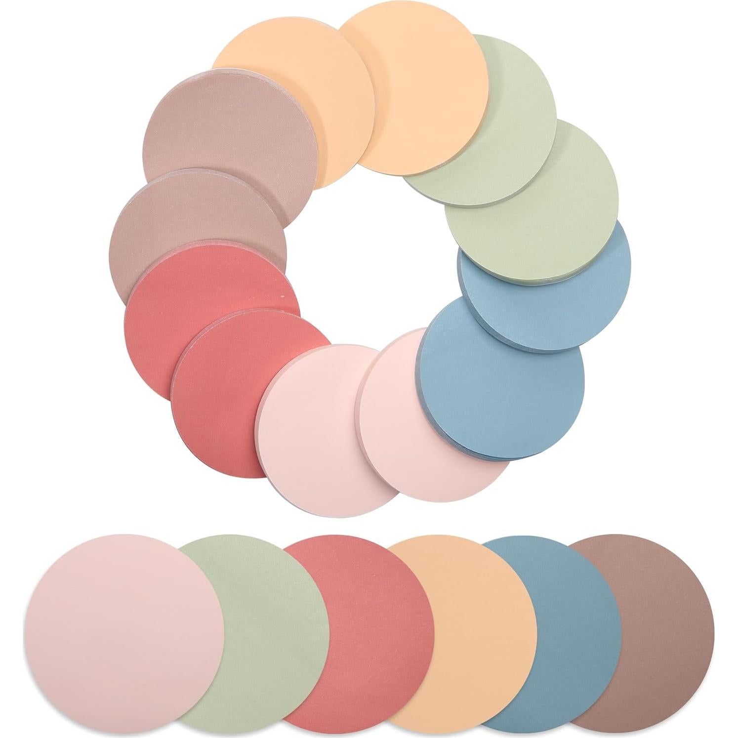 Notas Adhesivas Redondas Mr. Pen Vintage 12 Bloc 720 Hojas 7.1 cm