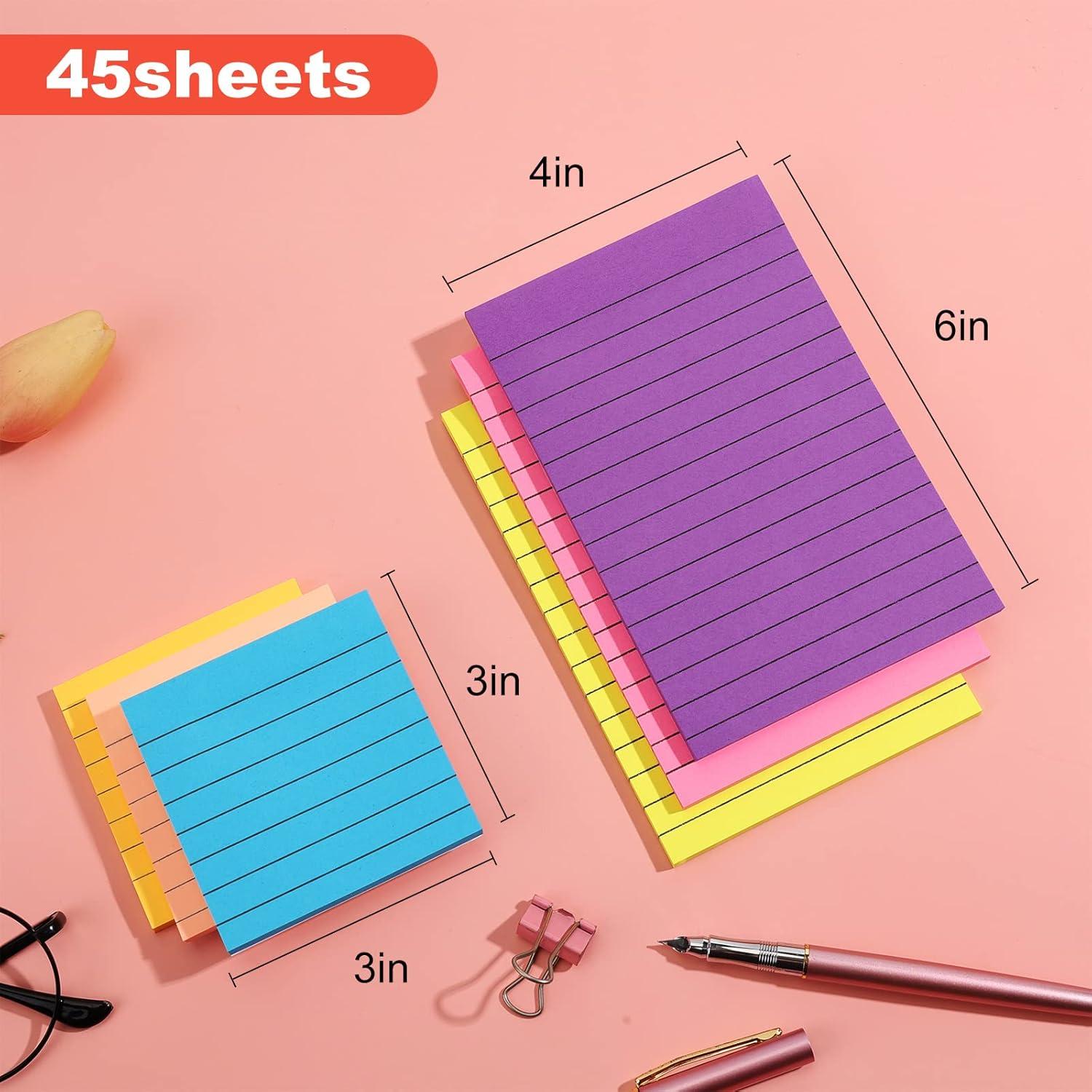 Pack 14 Notas Adhesivas Brillantes 10x15 cm y 8x8 cm