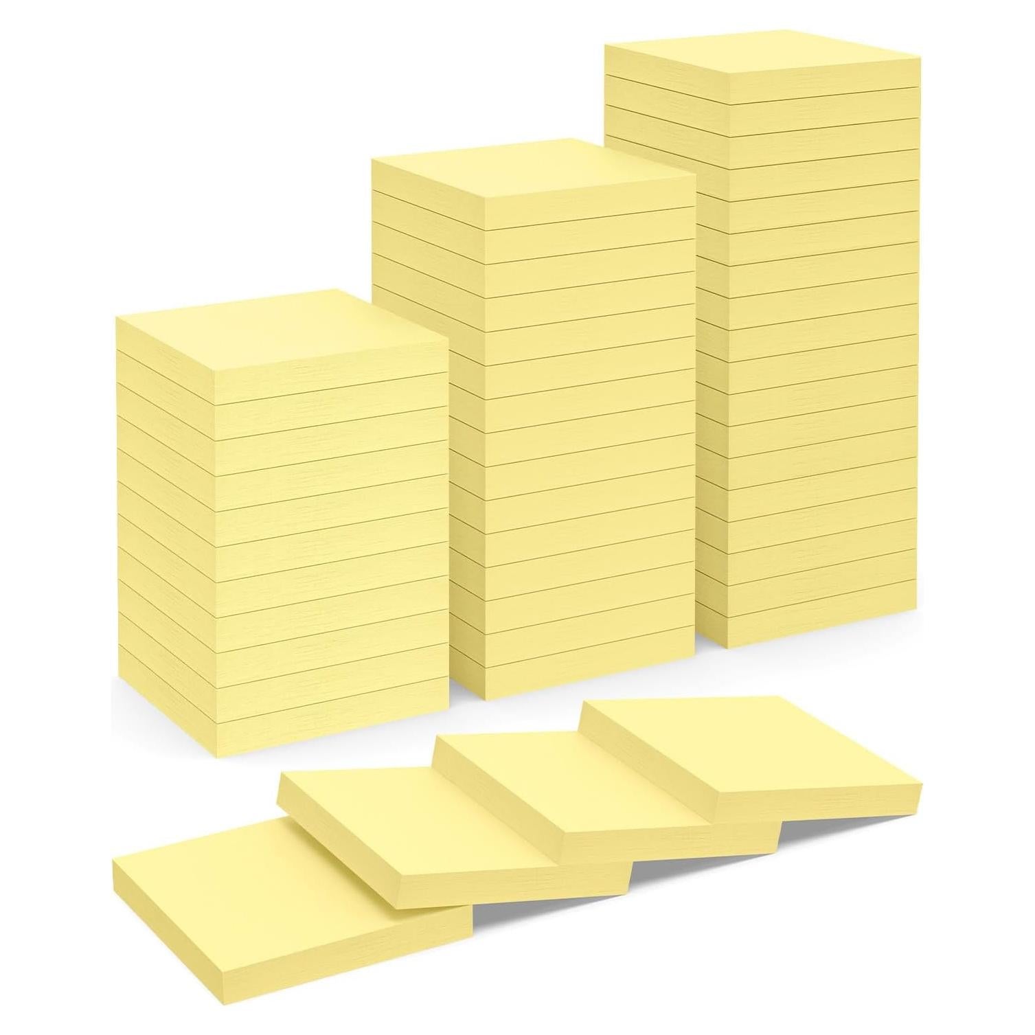 Notas Adhesivas WeLiu Amarillas 7.62x7.62 cm 3600 Hojas