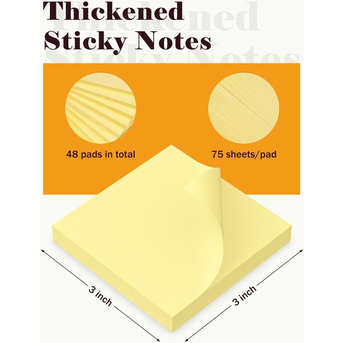 Notas Adhesivas WeLiu Amarillas 7.62x7.62 cm 3600 Hojas