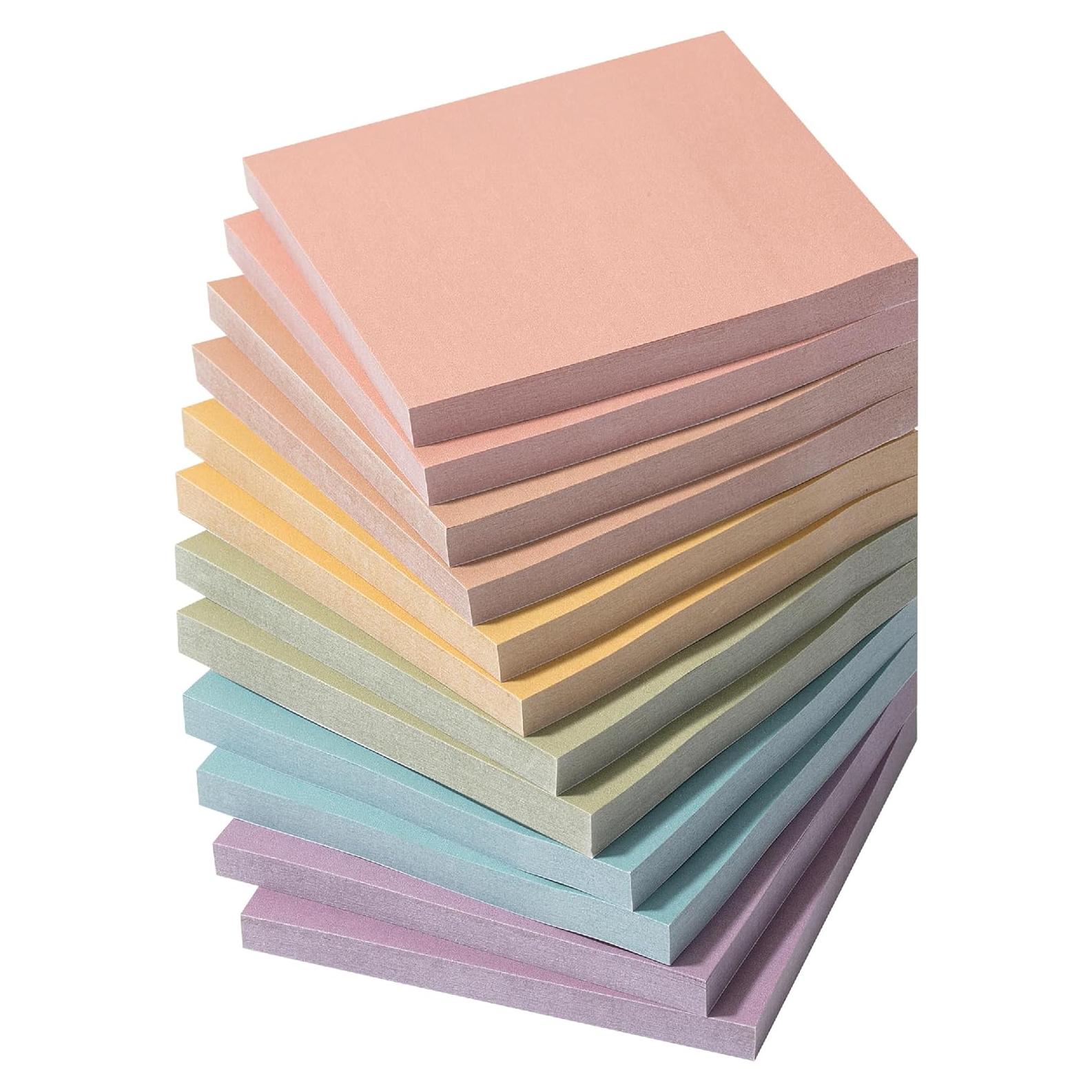 Notas Adhesivas Pastel Mr. Pen 7.62 cm x 7.62 cm - 12 Blocs