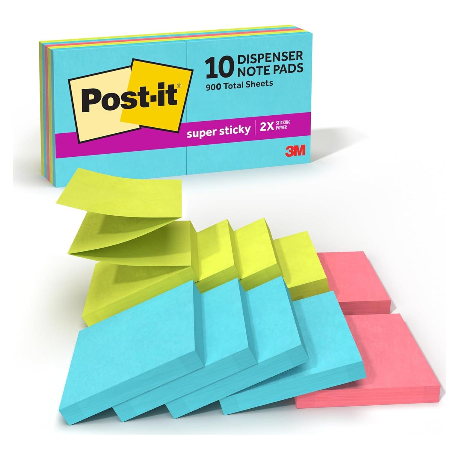 Notas Adhesivas Súper Pegajosas Post-it Neones Supernova 10 Blocs