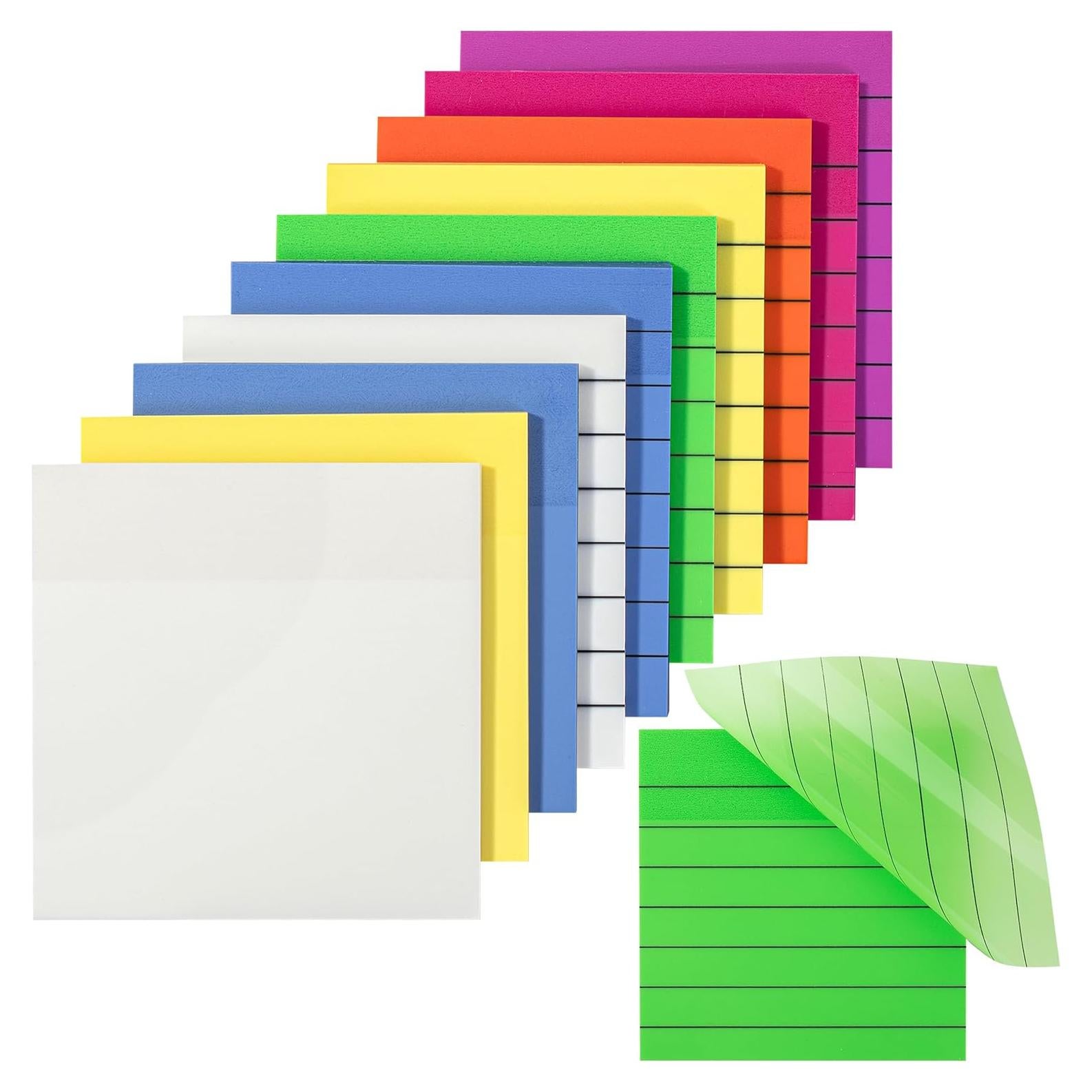 Notas Adhesivas Transparentes Mr. Pen 500 Hojas 7 Blocs