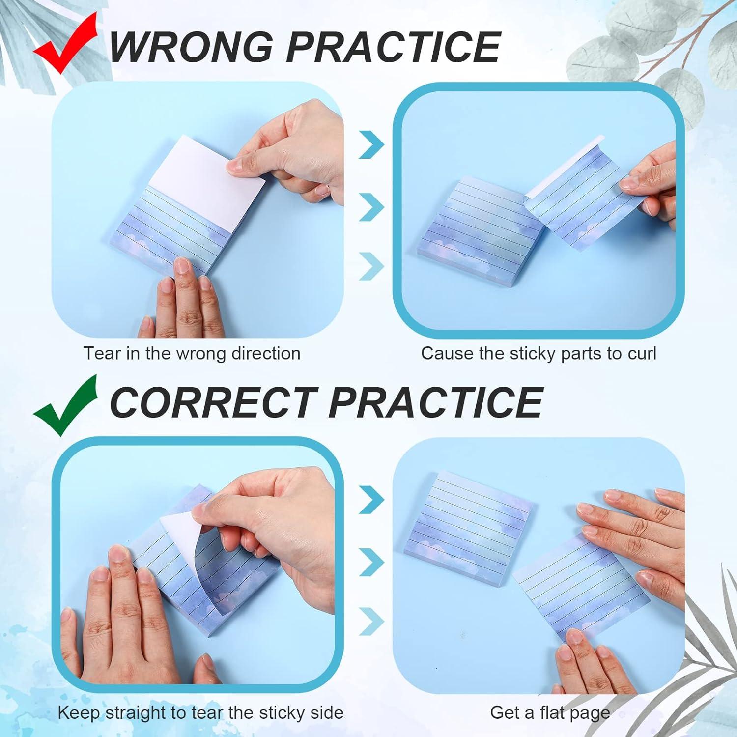 720 Notas Adhesivas Acuareladas Sabary 7.6x7.6cm Multicolor