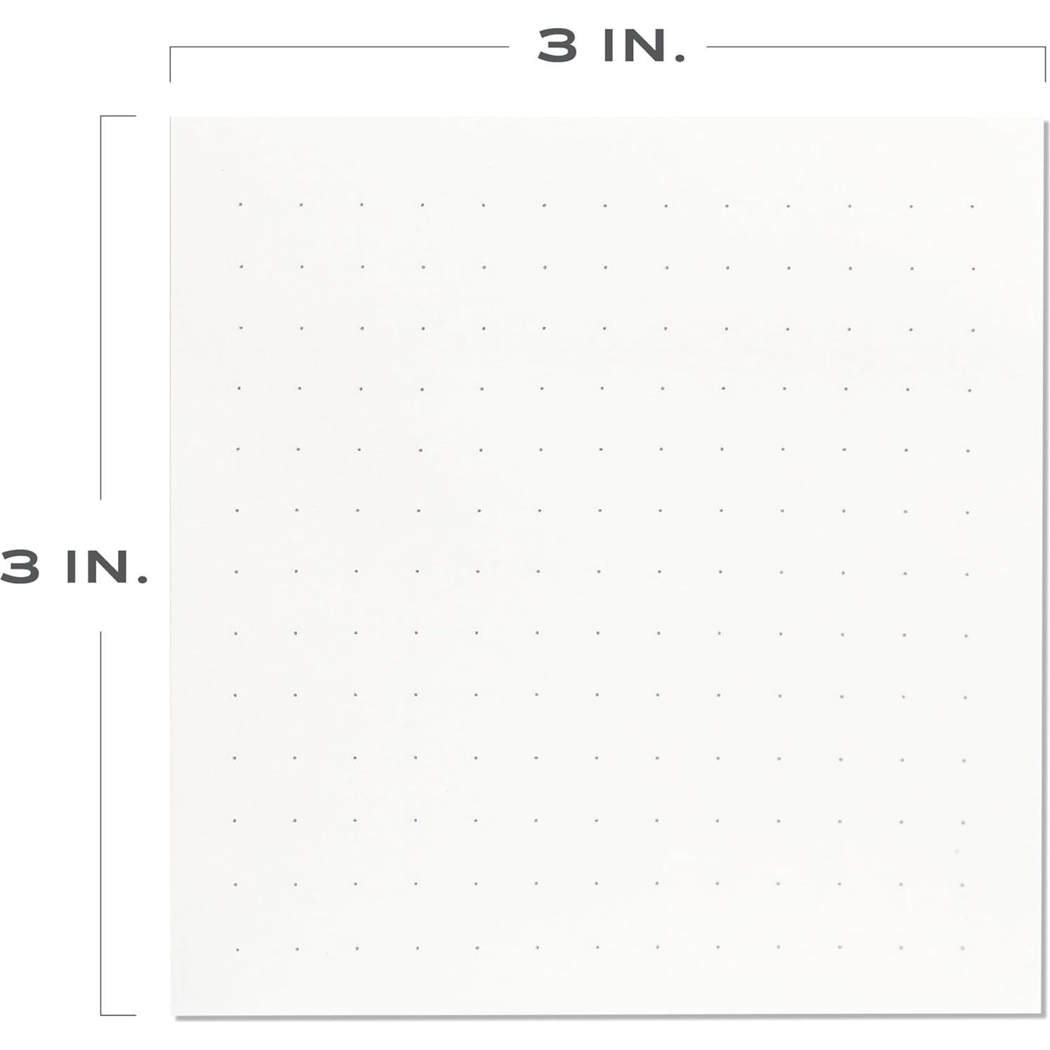 Notas Adhesivas Blancas Alfion 12pk 3x3 Pulgadas Cuadrícula