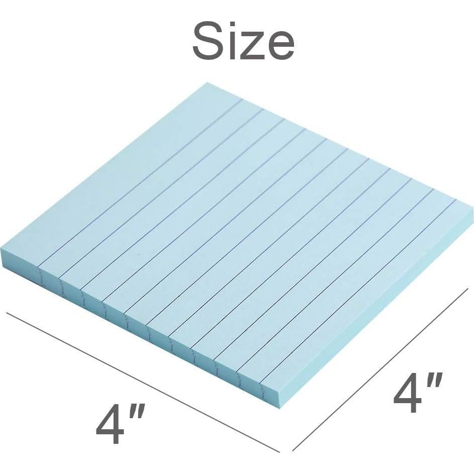 Notas Adhesivas Rayadas Vanpad 10x10 cm 6 Colores Pastel