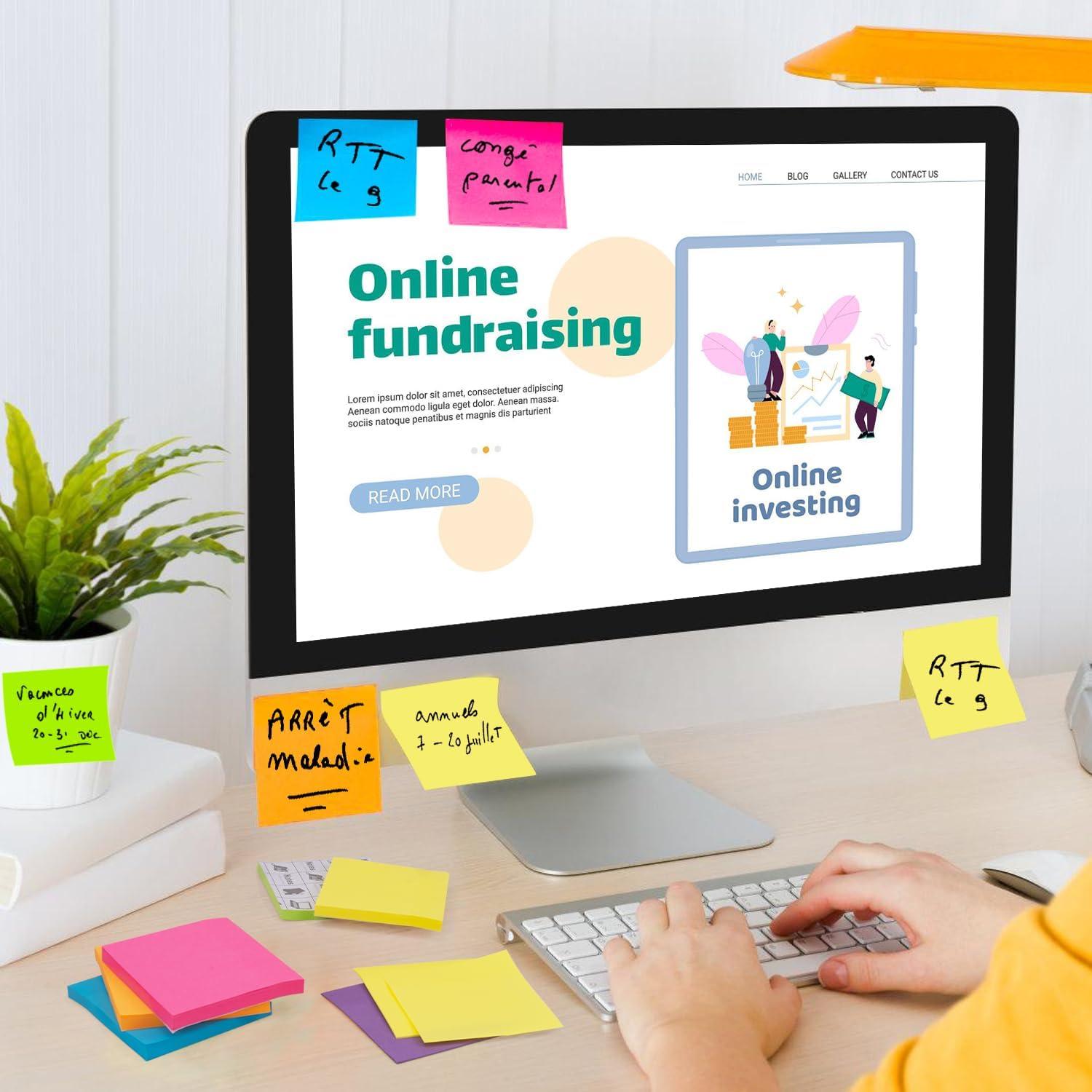 Notas Adhesivas WeLiu 7.6x7.6 cm 24 Blocs Coloridos