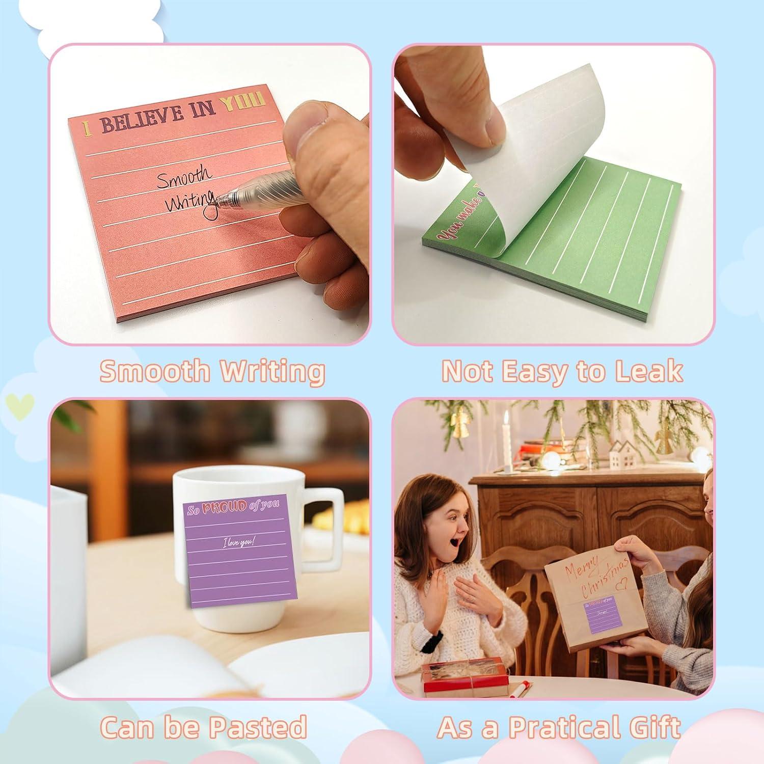 36 Notas Adhesivas Motivacionales TINSKY 7.62x7.62cm Colores Vivos