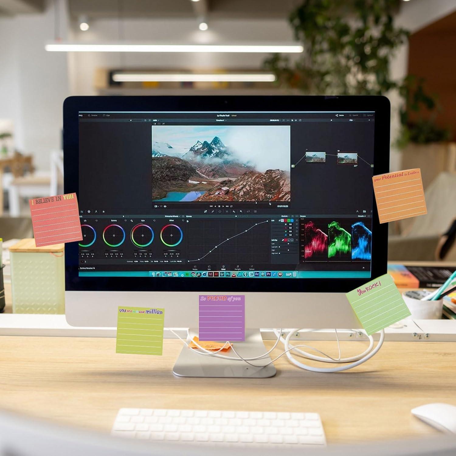 36 Notas Adhesivas Motivacionales TINSKY 7.62x7.62cm Colores Vivos