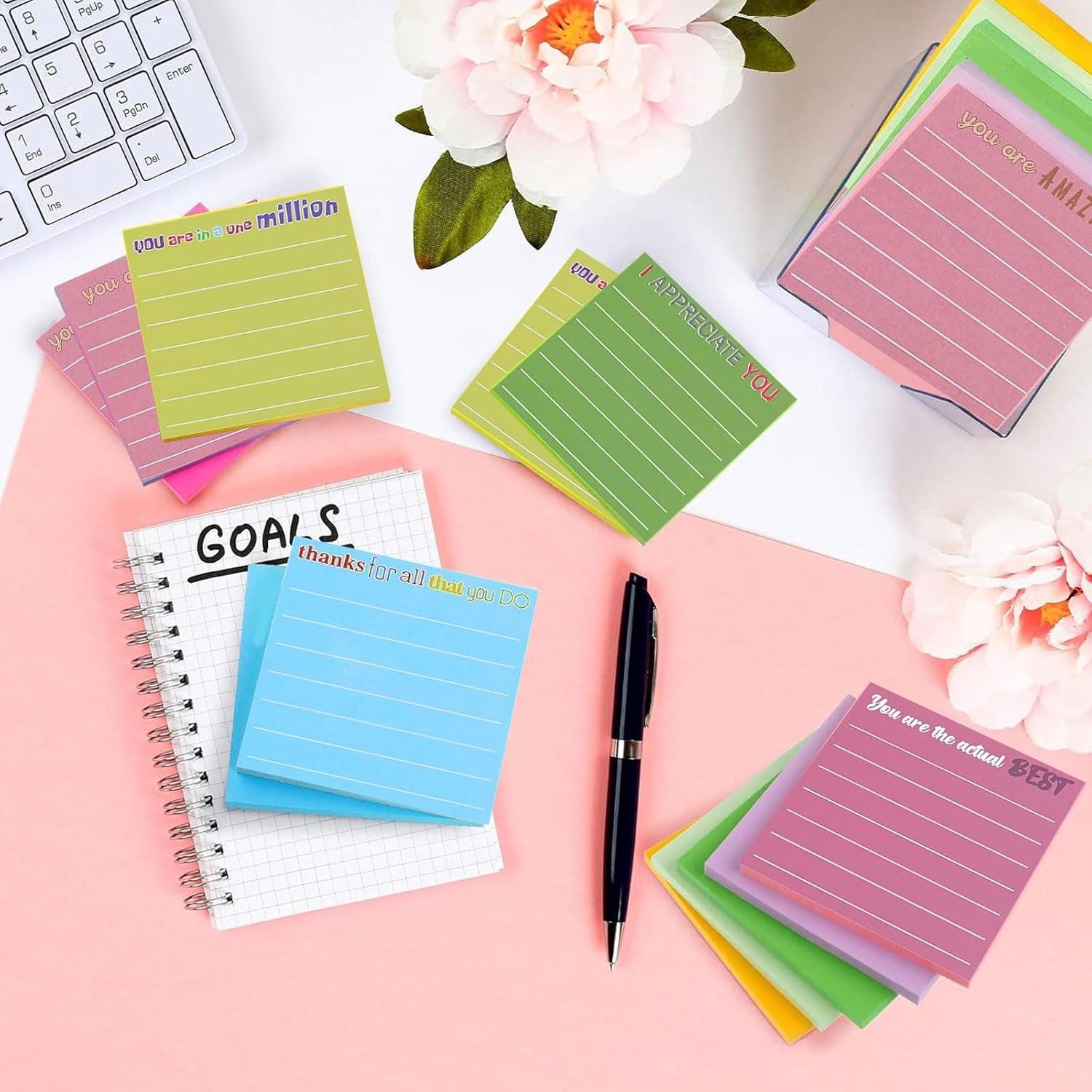 36 Notas Adhesivas Motivacionales TINSKY 7.62x7.62cm Colores Vivos