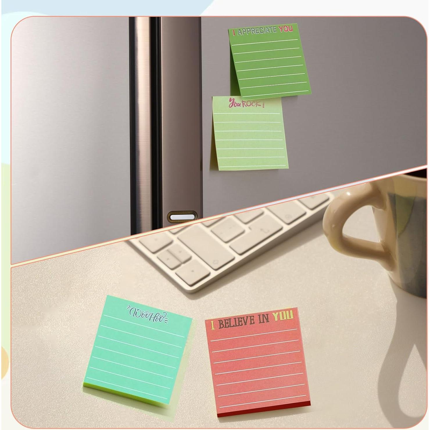 36 Notas Adhesivas Motivacionales TINSKY 7.62x7.62cm Colores Vivos