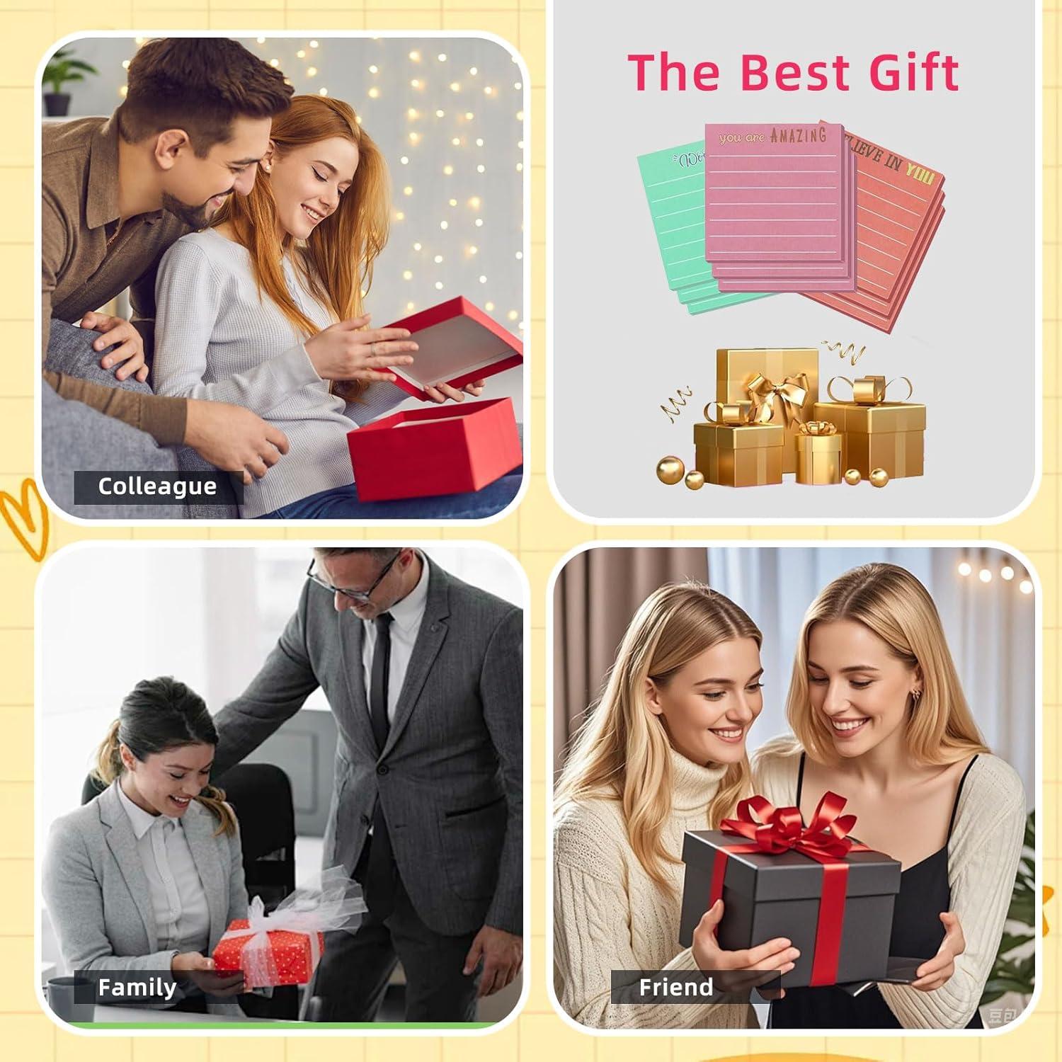 36 Notas Adhesivas Motivacionales TINSKY 7.62x7.62cm Colores Vivos