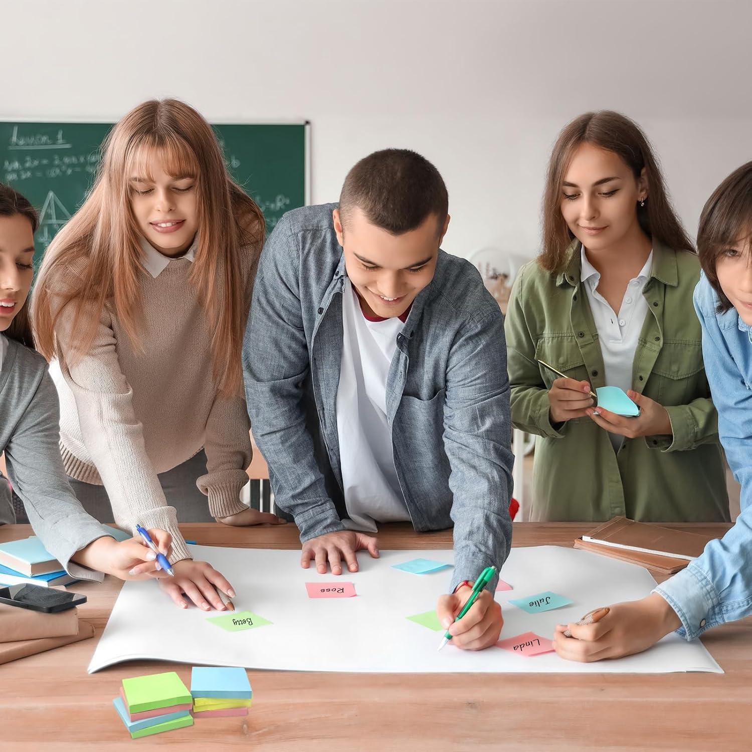 120 Notas Adhesivas Ayearparty 3x3 cm Colores Brillantes