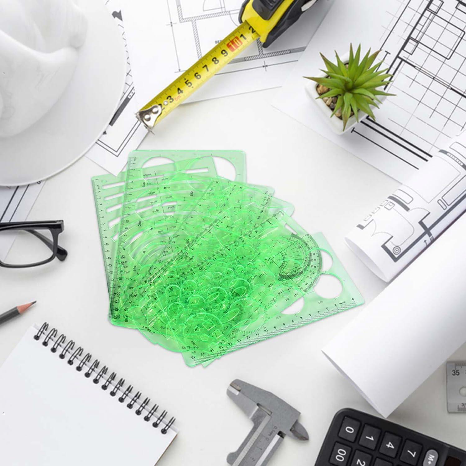 Plantillas de Dibujo Geométrico SenseYo - 3 Piezas