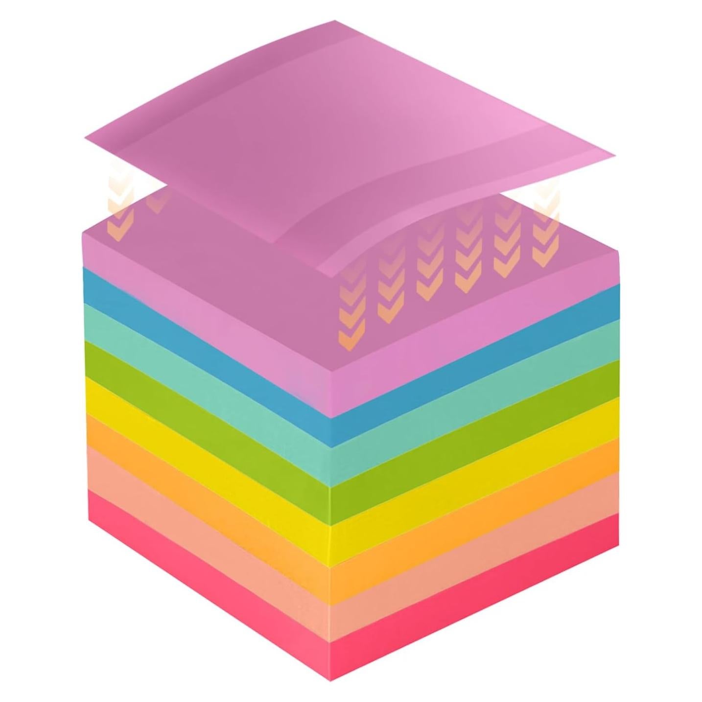 Notas Adhesivas BRAINVI 7.62x7.62 cm 8 Colores Brillantes