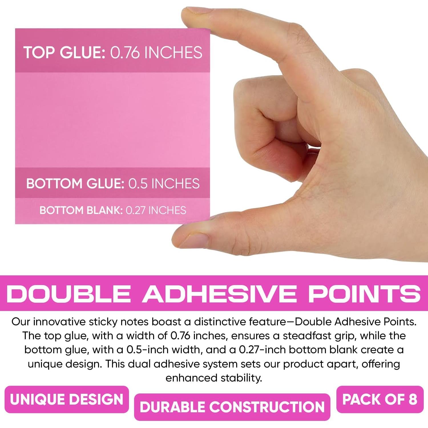 Notas Adhesivas BRAINVI 7.62x7.62 cm 8 Colores Brillantes