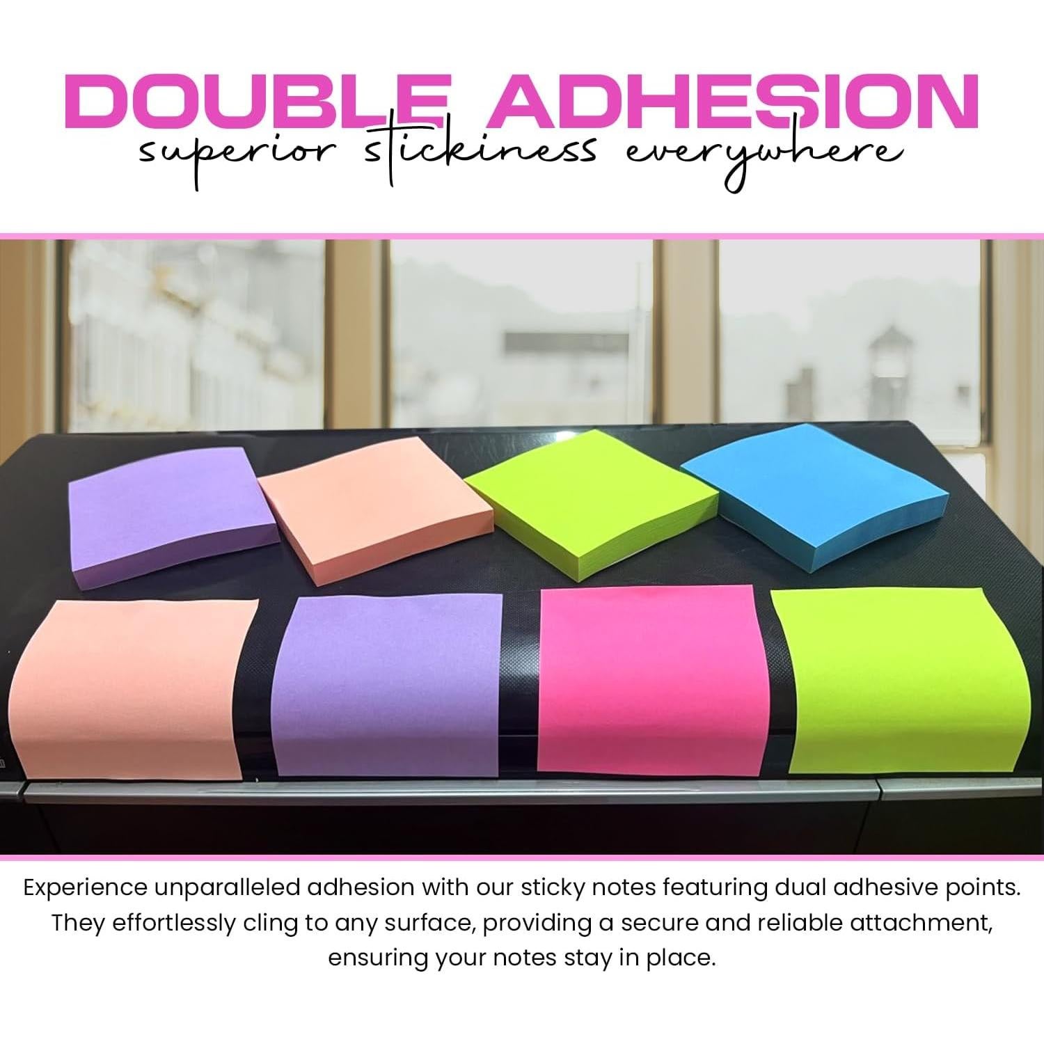 Notas Adhesivas BRAINVI 7.62x7.62 cm 8 Colores Brillantes