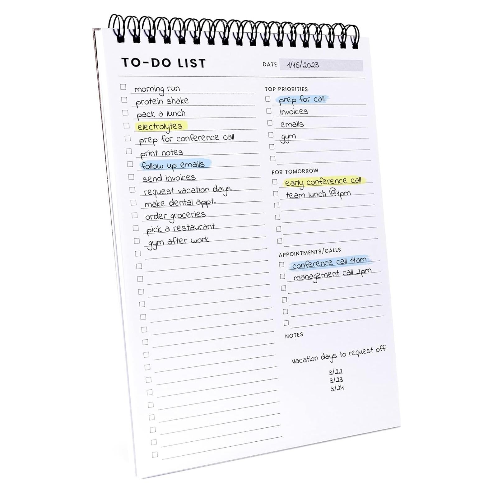 Bloc de Notas de Tareas Diarias Of a Happy Kind - 60 Hojas 16.5x24.9 cm