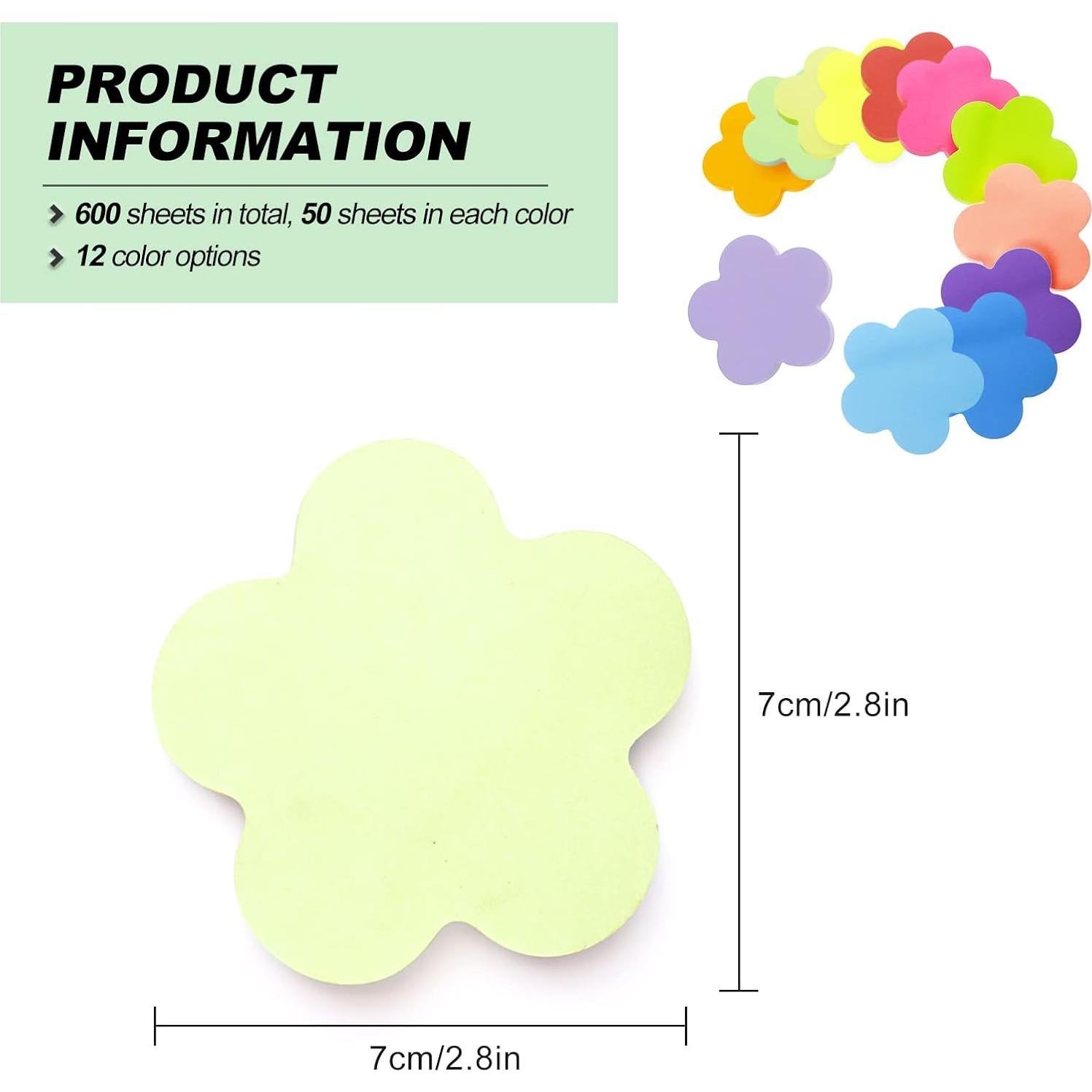 Notas Adhesivas YZDZSW Redondas Coloridas 600 Hojas 7.11 cm