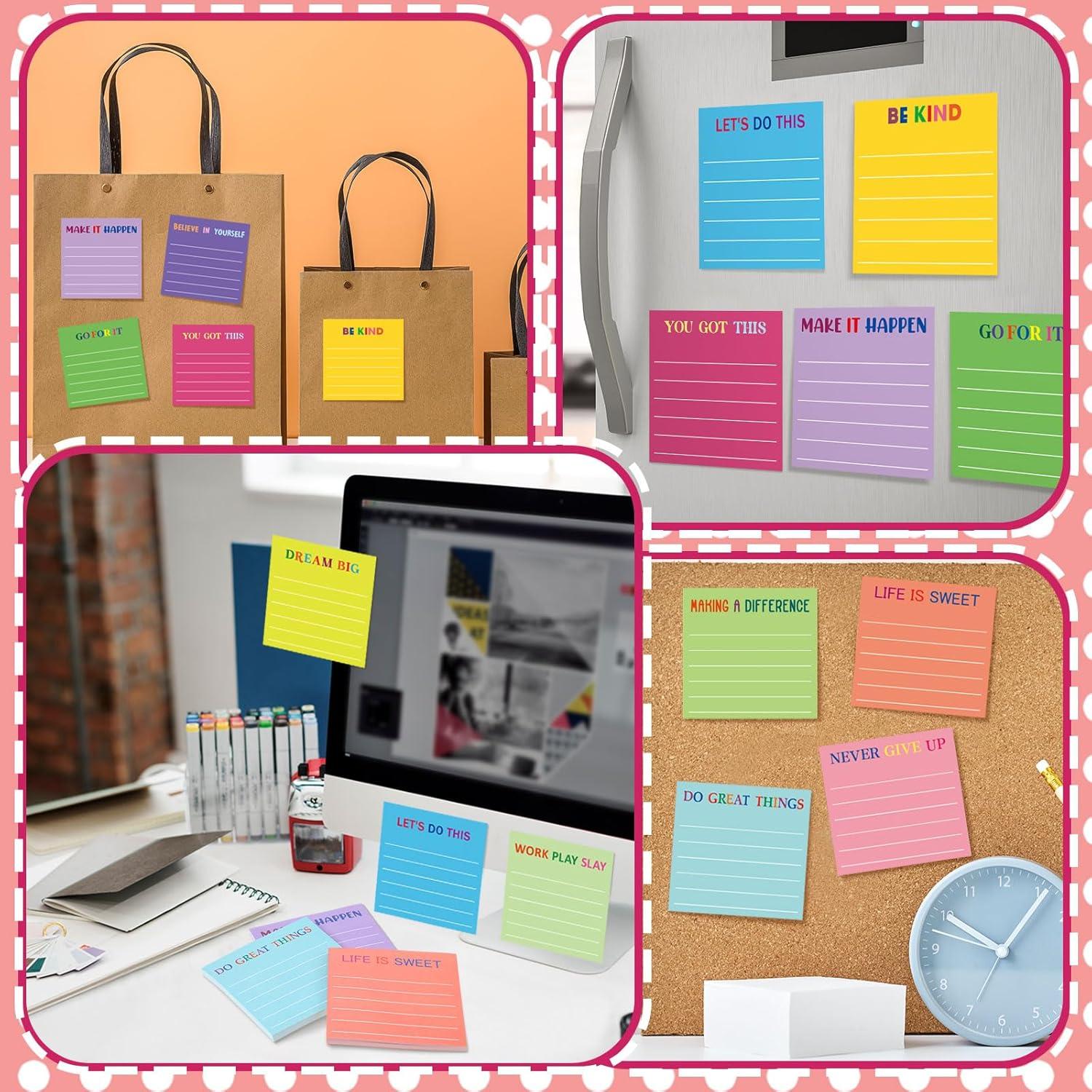 Notas Adhesivas Motivacionales Yinder 24 Pcs 7.62x7.62cm