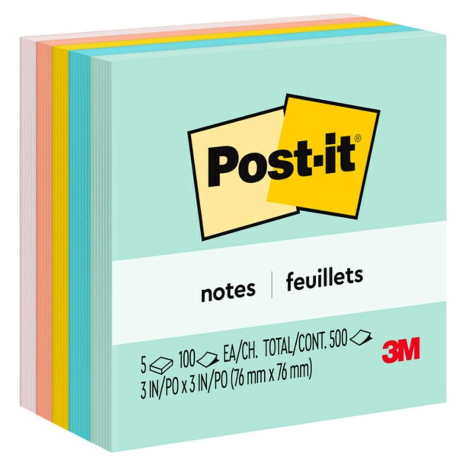 Notas Adhesivas Post-it Suaves Pastel 7.62cm - 500 Hojas