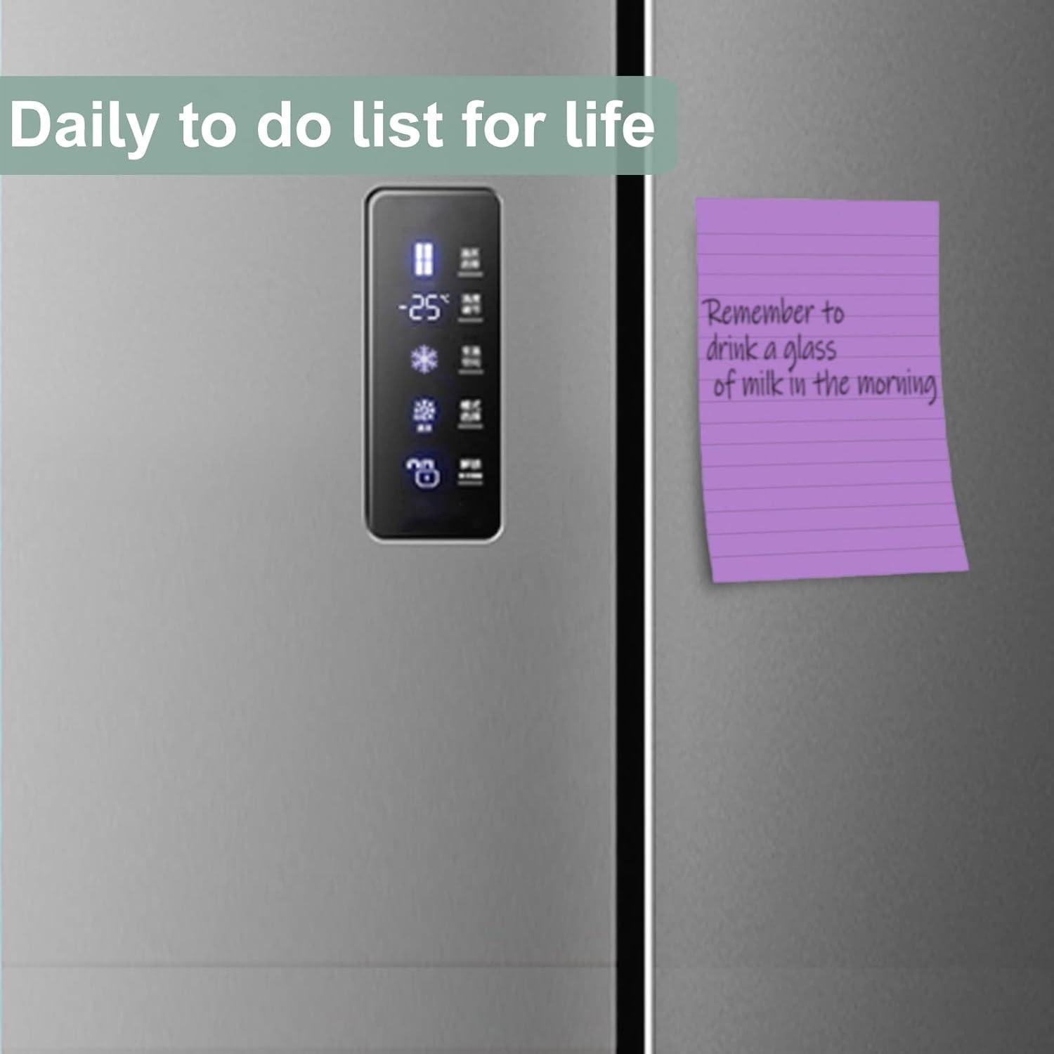 Paquete de 24 Notas Adhesivas Rayadas EMWNG 10.16x15.24 cm