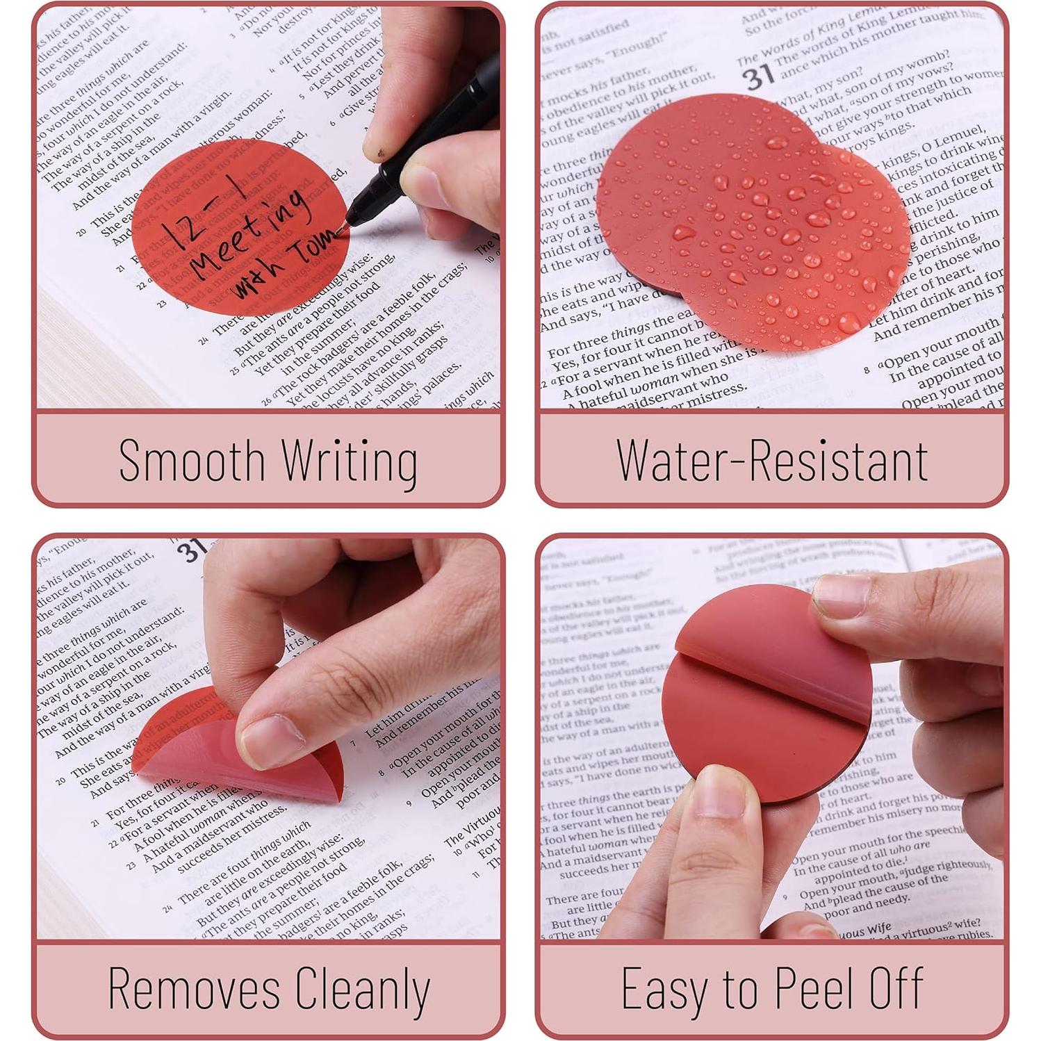 Notas Adhesivas Transparentes Redondas Mr. Pen 200 Pcs 4.57 cm