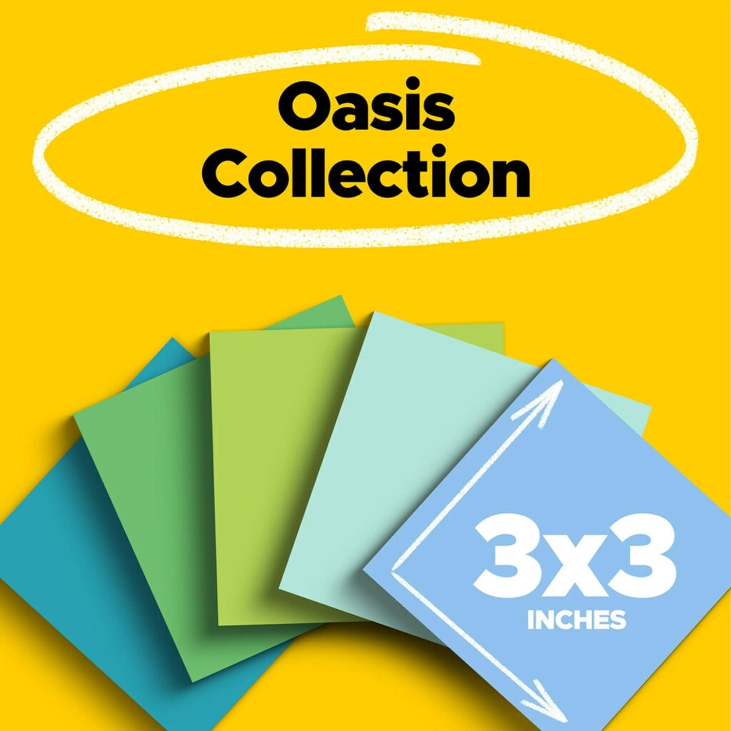 Notas Reutilizables Post-it Recicladas 7.6x7.6 cm Oasis, 5 Bloc