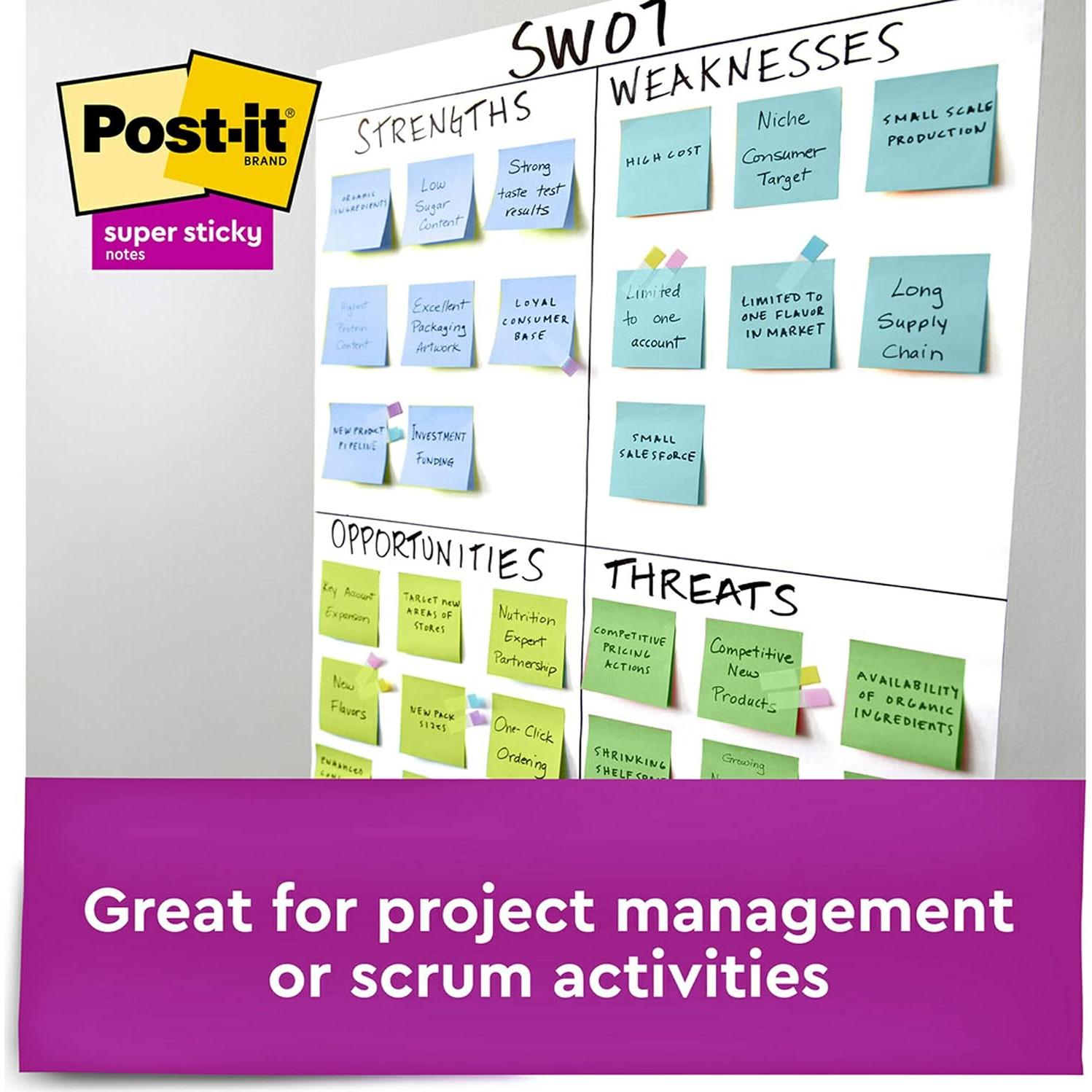 Notas Reutilizables Post-it Recicladas 7.6x7.6 cm Oasis, 5 Bloc