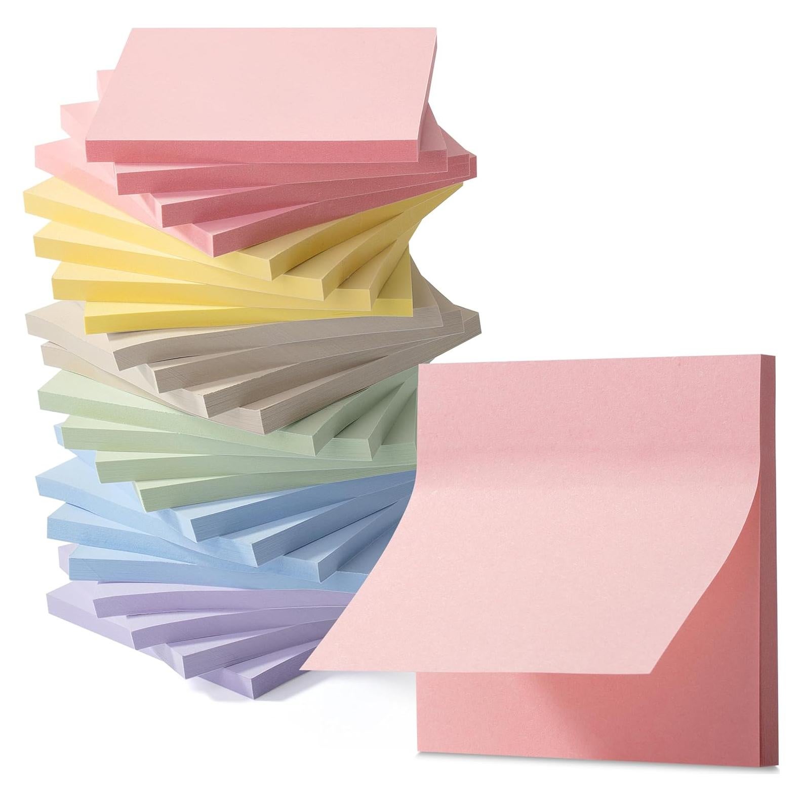 Notas Adhesivas Mr. Pen 24 Blocs Colores Pastel 7.62cm x 7.62cm