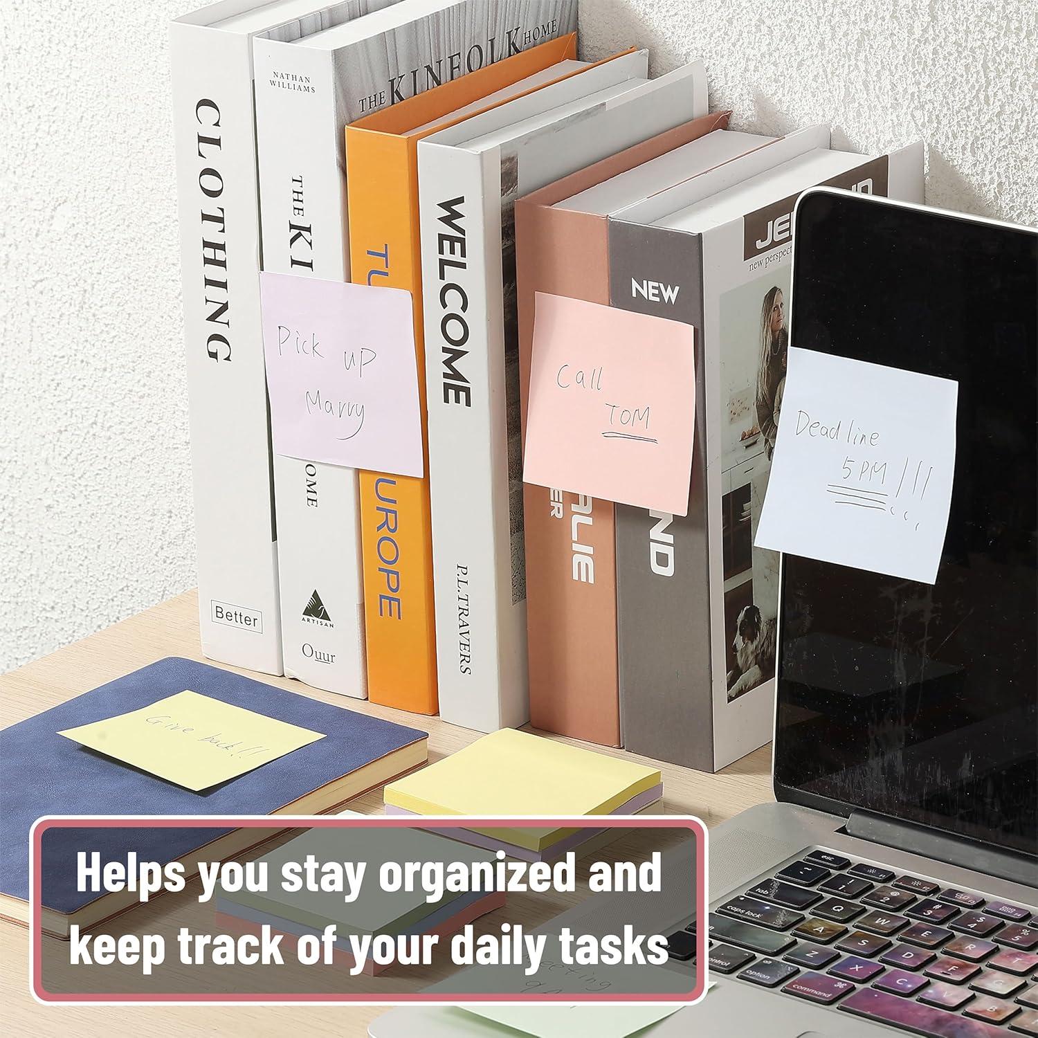 Notas Adhesivas Mr. Pen 24 Blocs Colores Pastel 7.62cm x 7.62cm