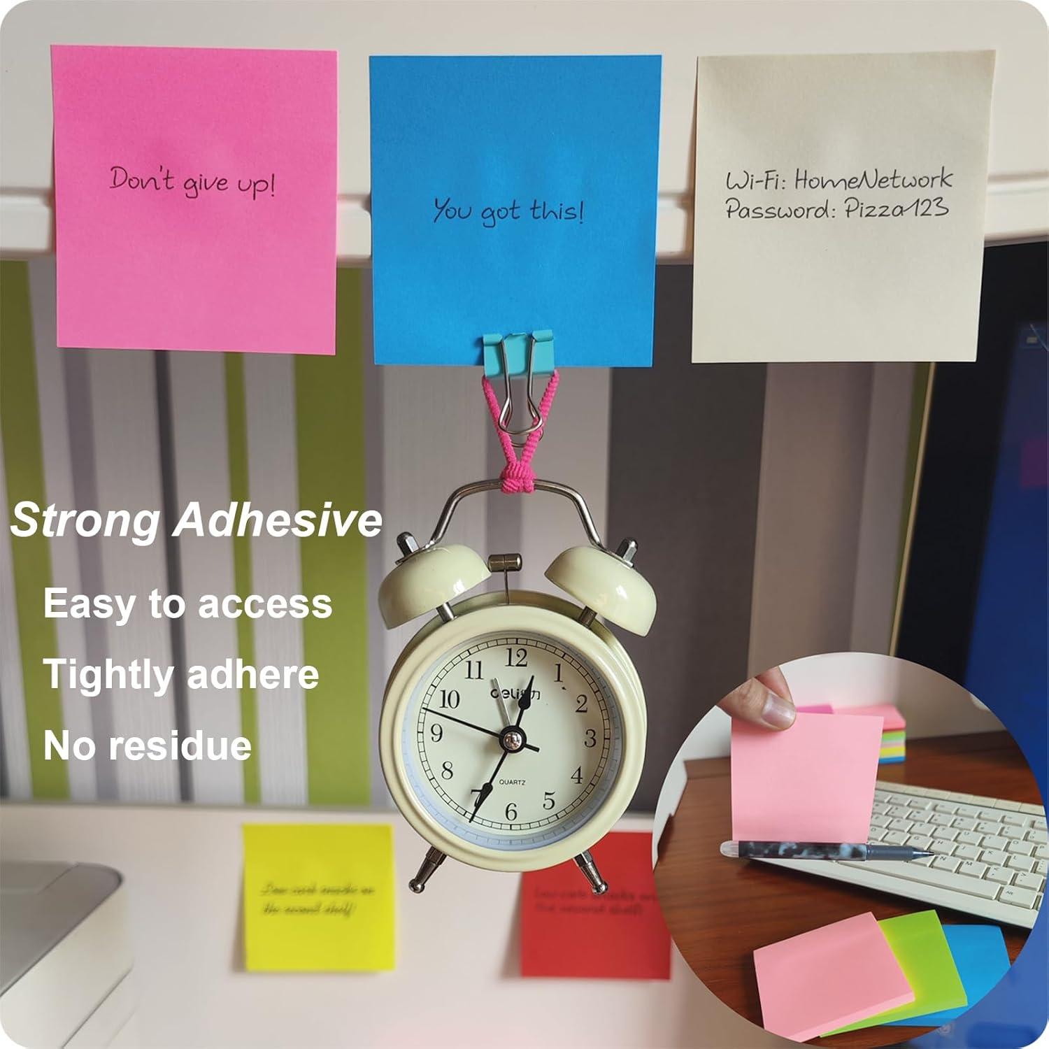 Notas Adhesivas Jiemay 7.62x7.62 cm 1008 Hojas 18 Colores