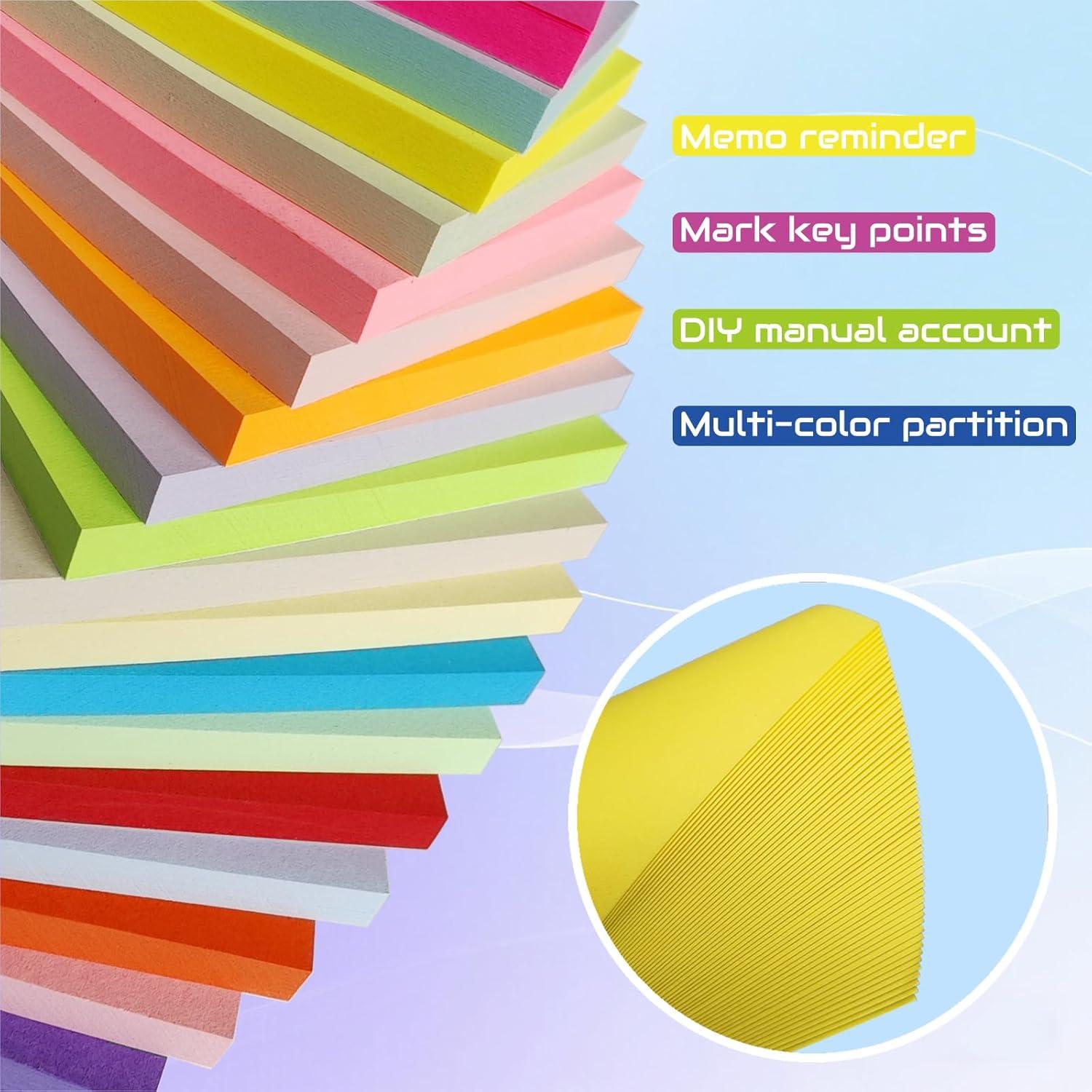 Notas Adhesivas Jiemay 7.62x7.62 cm 1008 Hojas 18 Colores