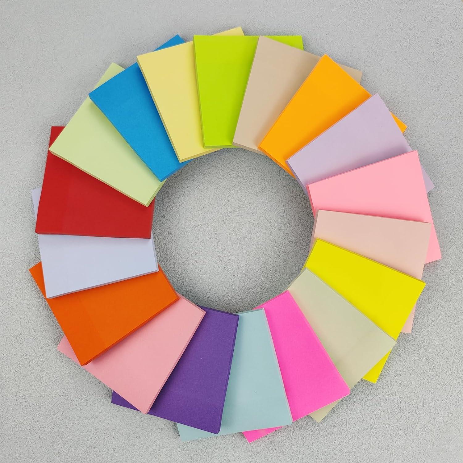 Notas Adhesivas Jiemay 7.62x7.62 cm 1008 Hojas 18 Colores