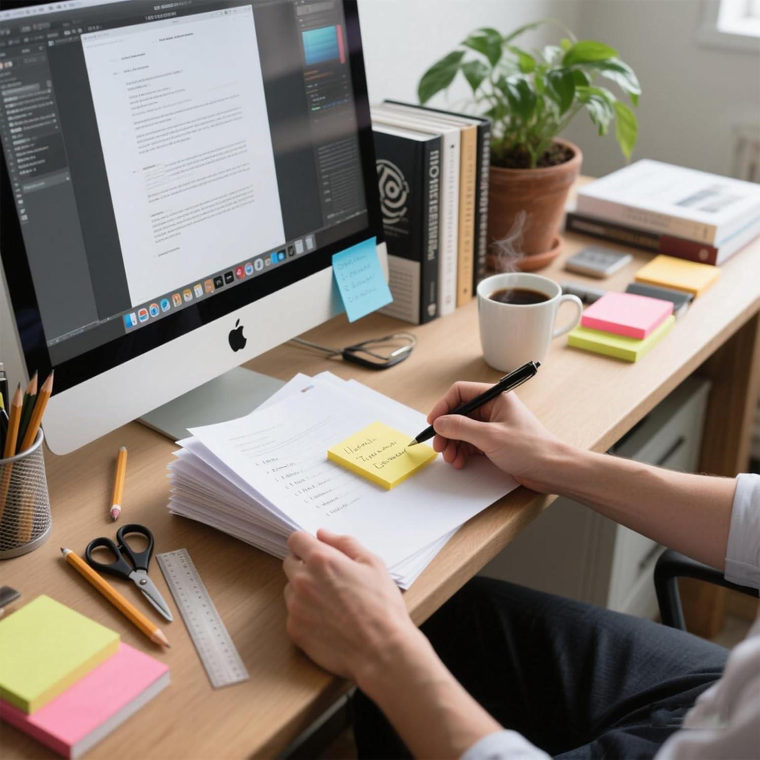 Notas Adhesivas Jiemay 7.62x7.62 cm 1008 Hojas 18 Colores