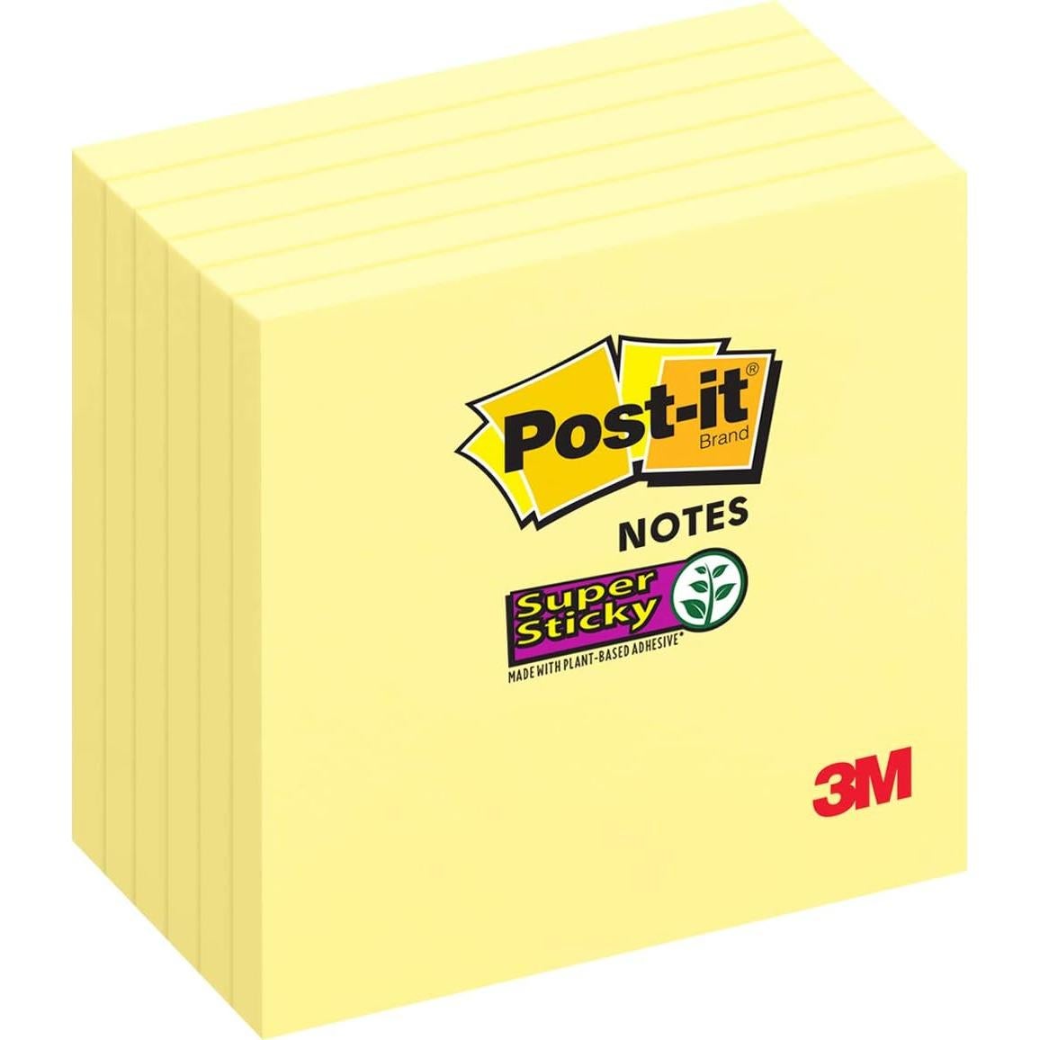 Notas Super Adhesivas Post-it 7.6x7.6 cm Amarillo Canario 6 Bloc