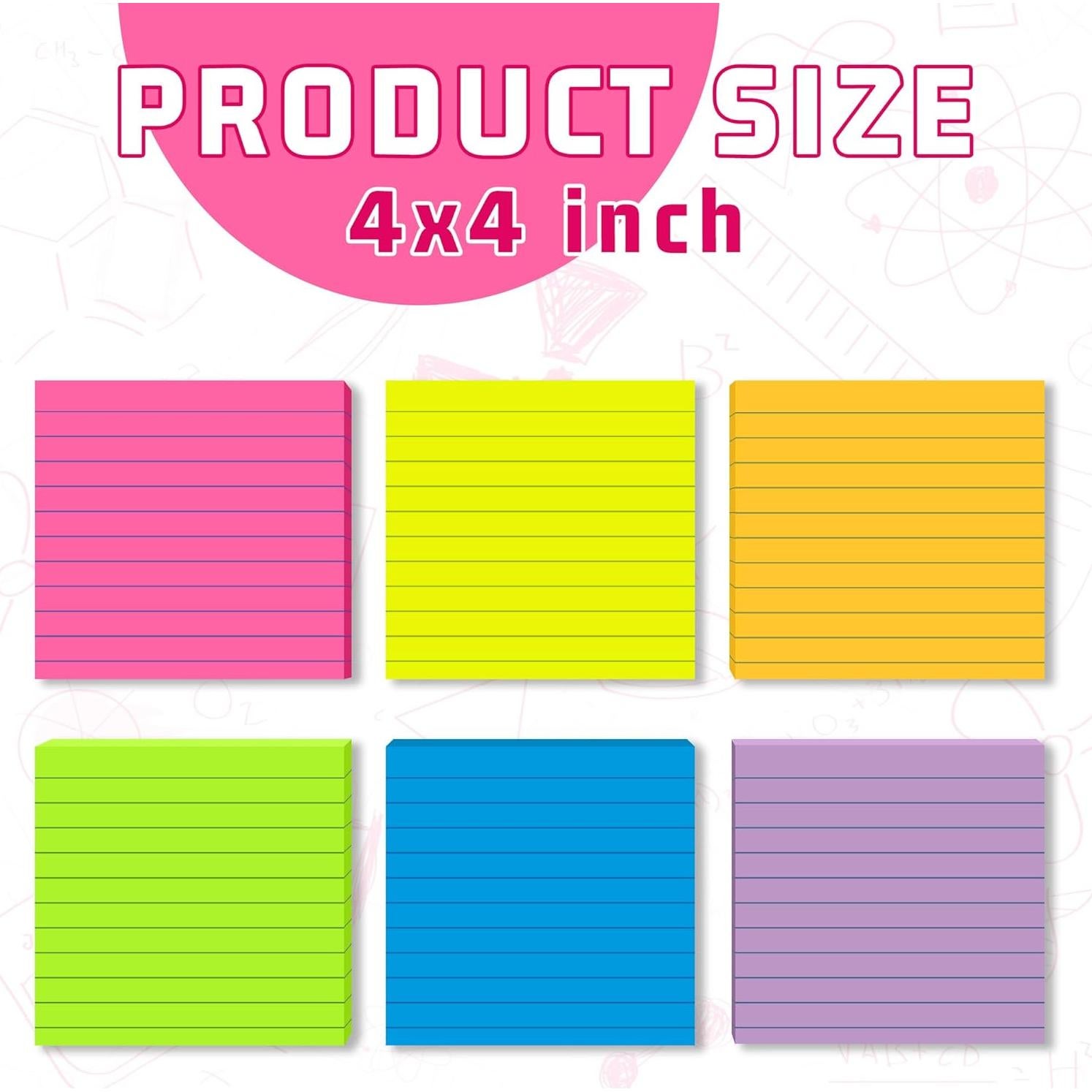 Notas Adhesivas VIPSTAR 10x10 cm 12 Pads 552 Hojas Colores