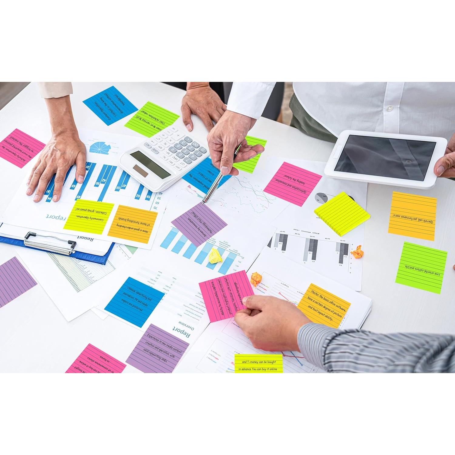 Notas Adhesivas VIPSTAR 10x10 cm 12 Pads 552 Hojas Colores