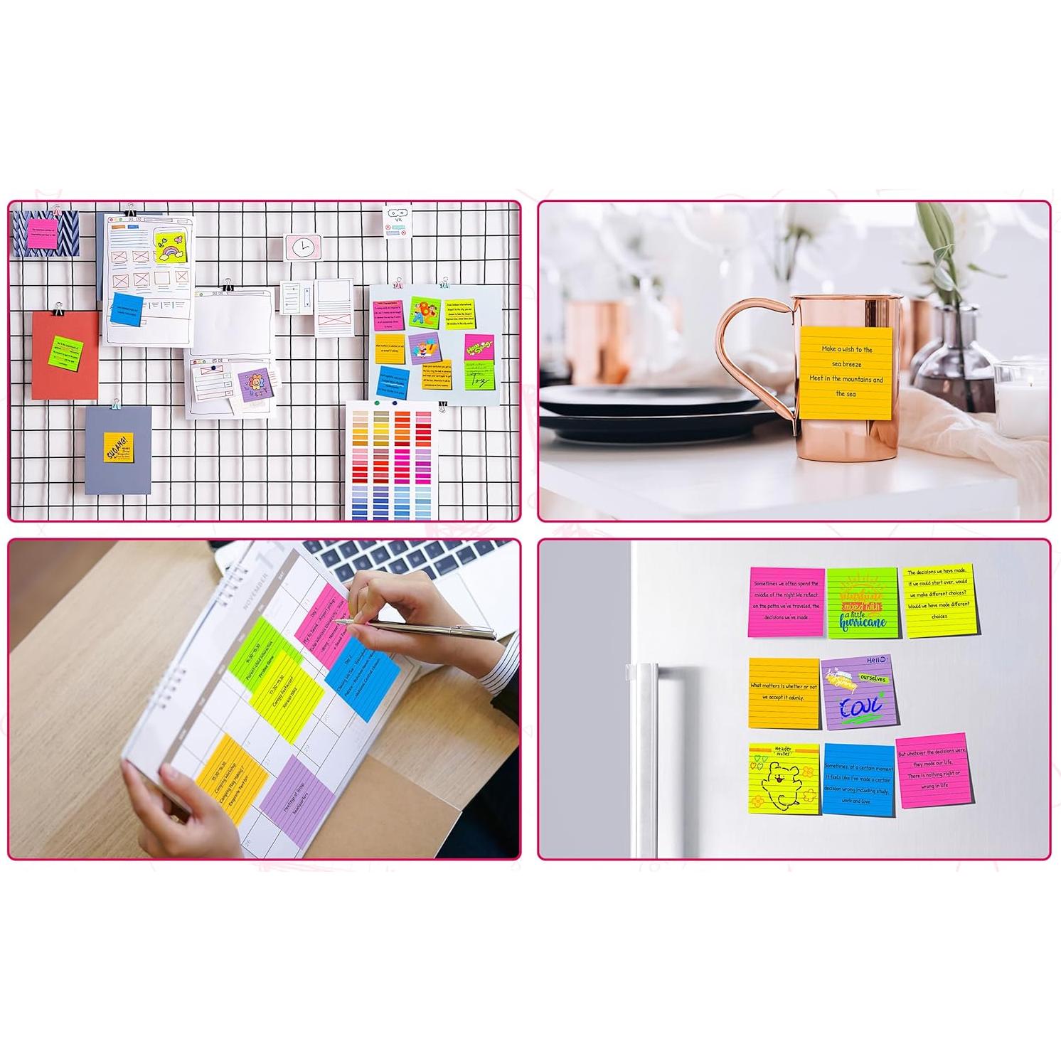 Notas Adhesivas VIPSTAR 10x10 cm 12 Pads 552 Hojas Colores