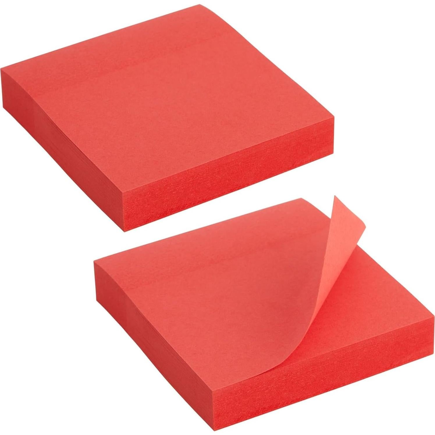 Paquete de 8 Notas Adhesivas Rojas Juvale 7.62x7.62 cm 800 Hojas