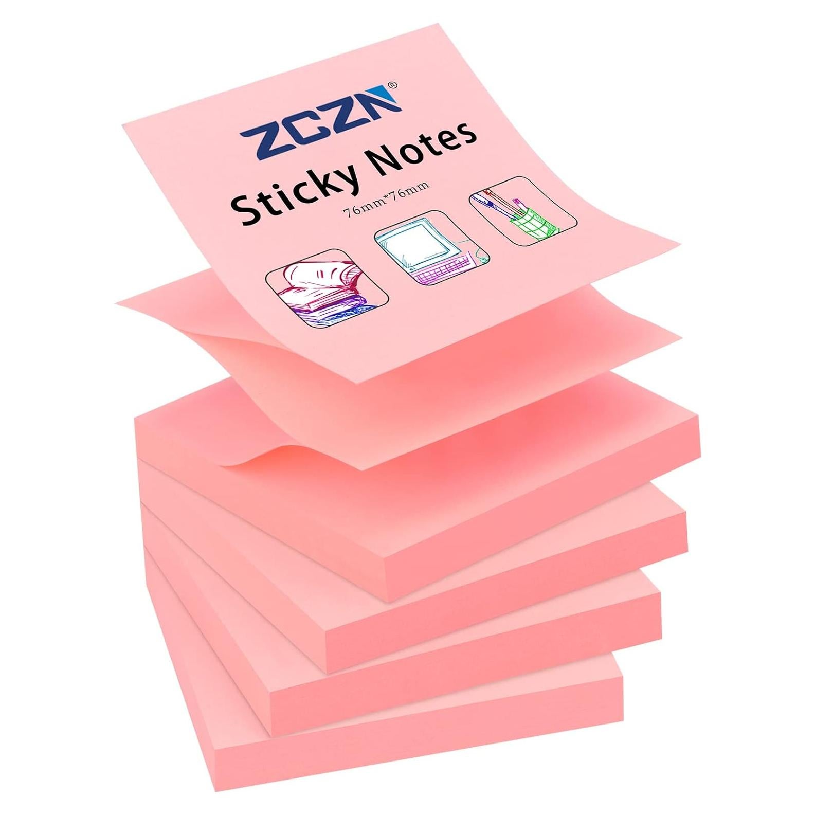 Notas Adhesivas Pop-up ZCZN 7.62x7.62cm 400 Hojas 4 Colores