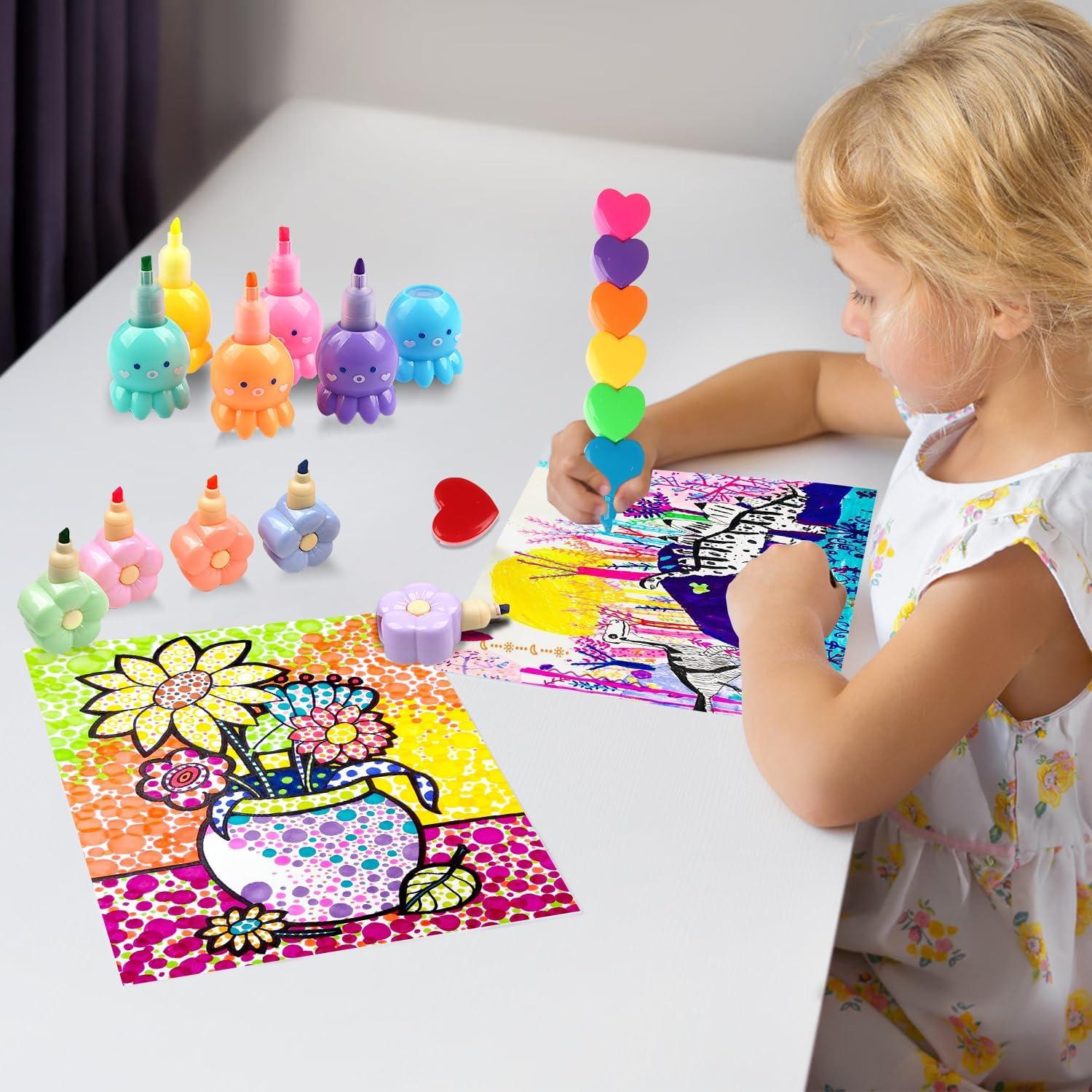 Set de 7 Bolígrafos Resaltadores Kawaii CNYMANY Multicolor