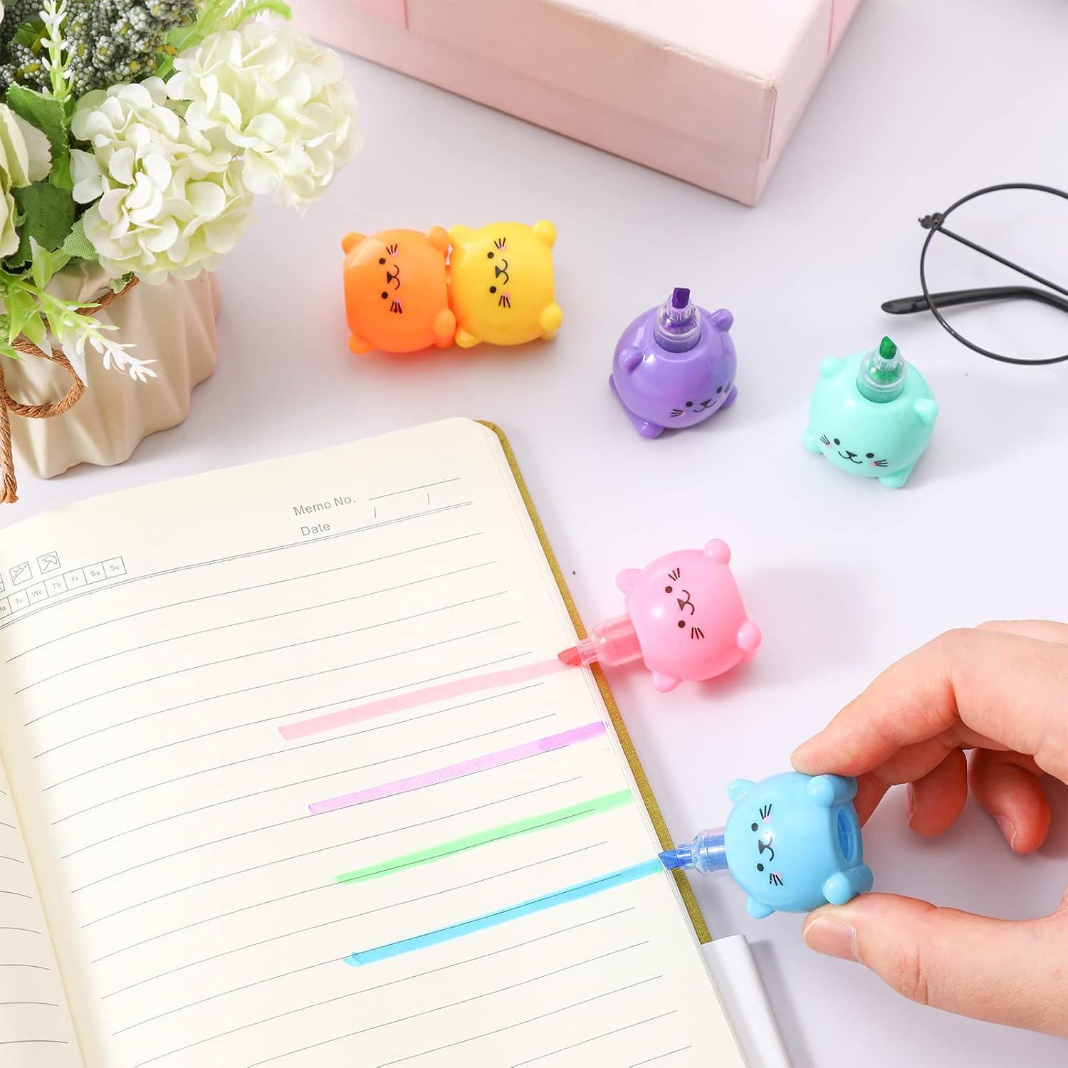 Paquete de 4 Subrayadores Kawaii Teling - Colores Pastel